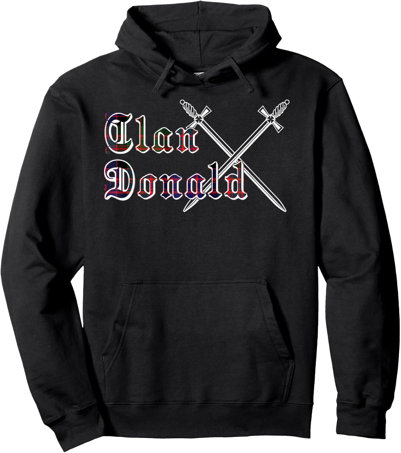 Clan Donald surname last name Scottish Tartan Hoodie - Hoodie | Black