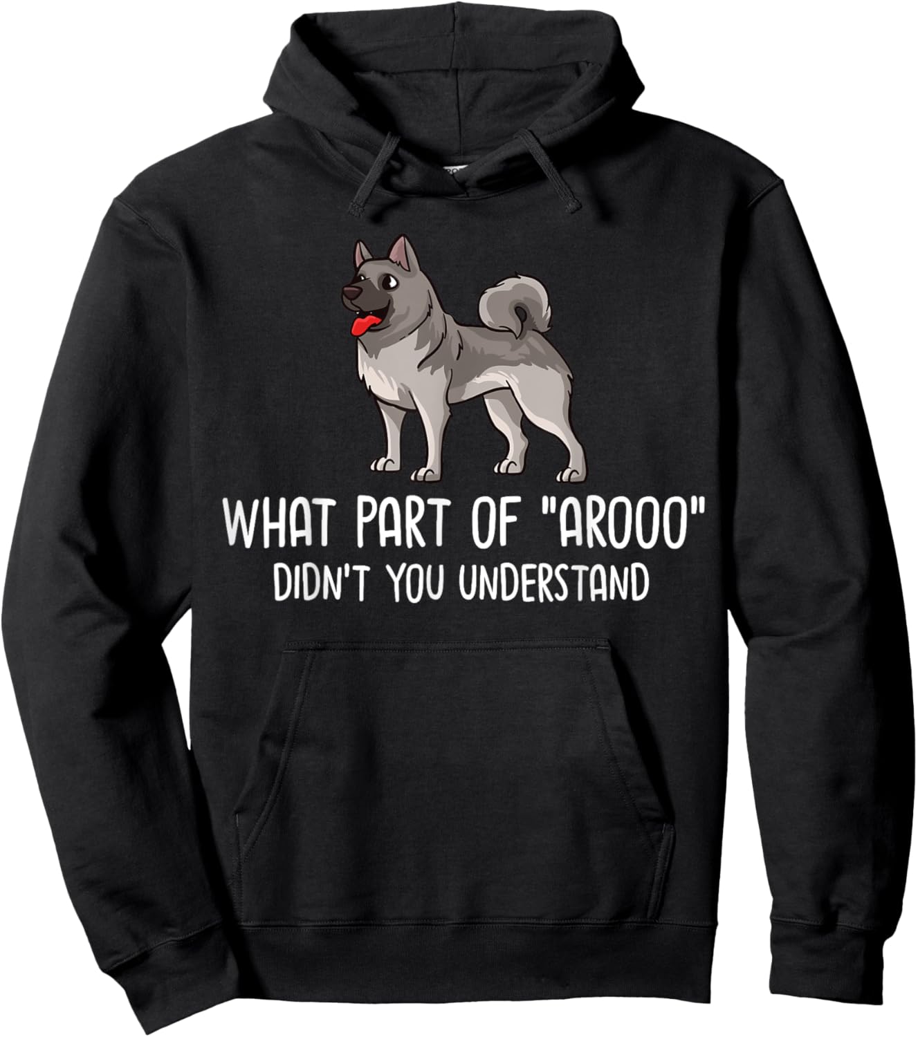 Norwegian Elkhound Dog Puppies Owner Lover Hoodie - Hoodie | Black