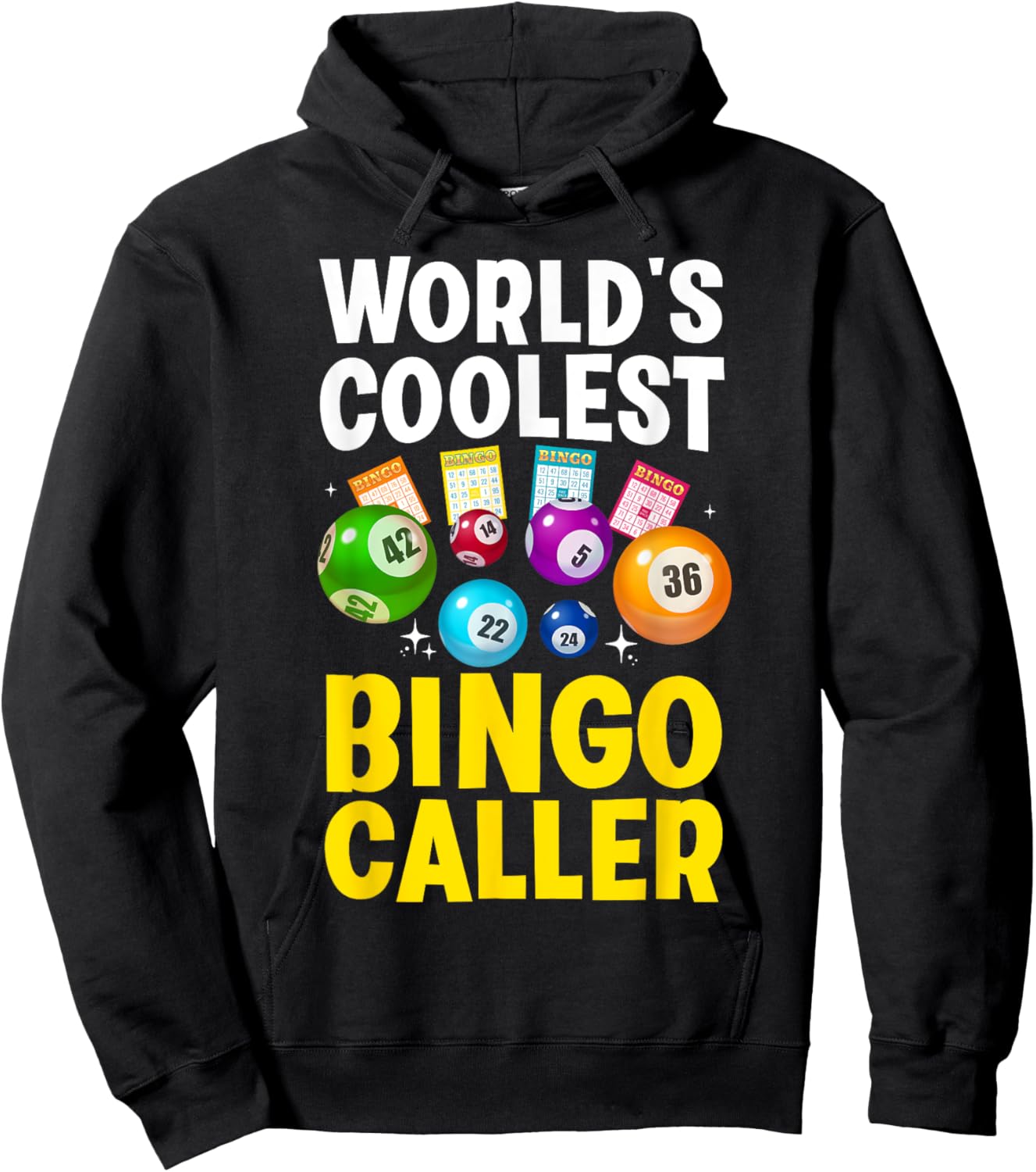 Bingo Caller Novelty Women Bingo Player Bingo Lover Hoodie - Hoodie | Black