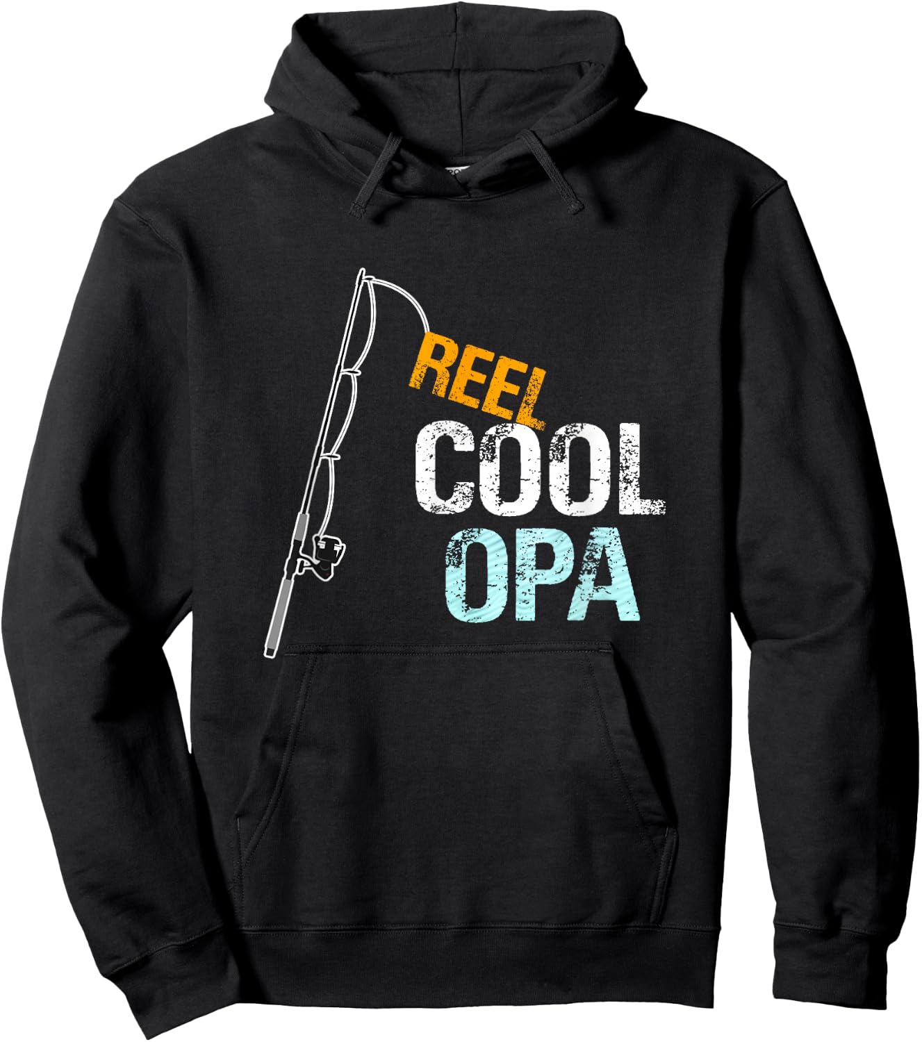 Opa Gift from Granddaughter Grandson Reel Cool Opa Hoodie - Hoodie | Black