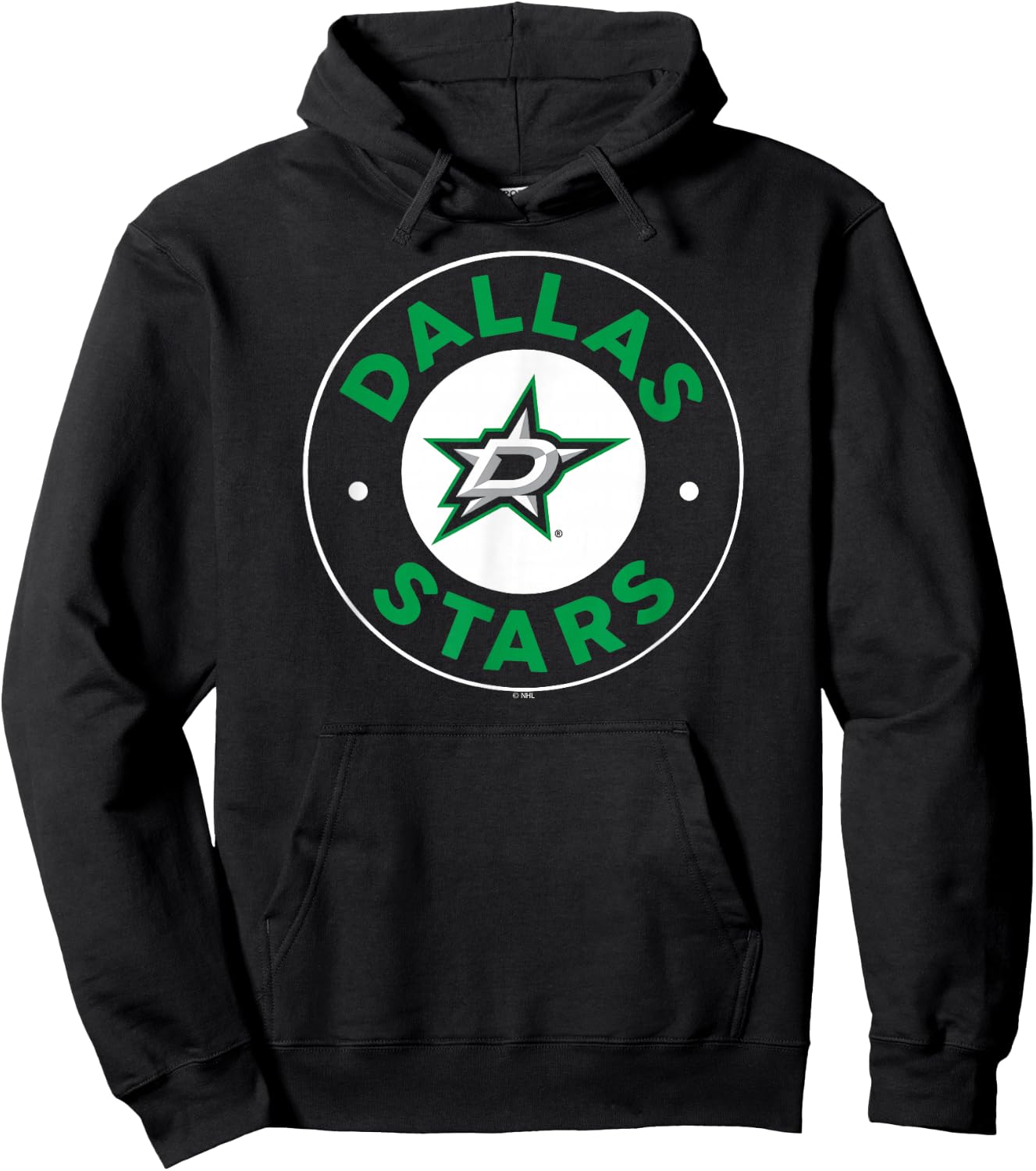 Dallas Stars Symbol Black Officially Licensed Hoodie - Hoodie | Black