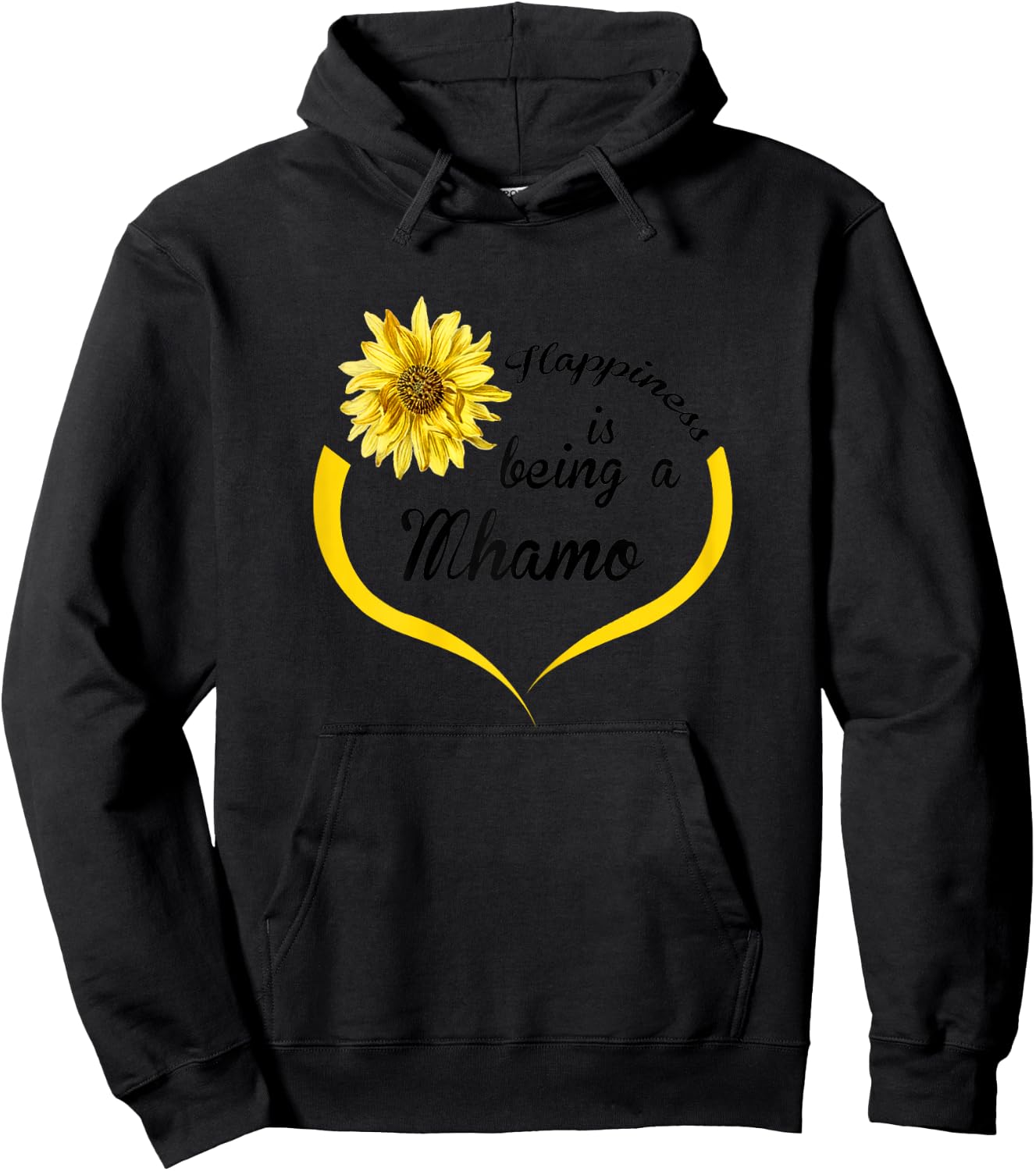 Mhamo Design: Happiness Is Being A Mhamo Hoodie - Hoodie | Black