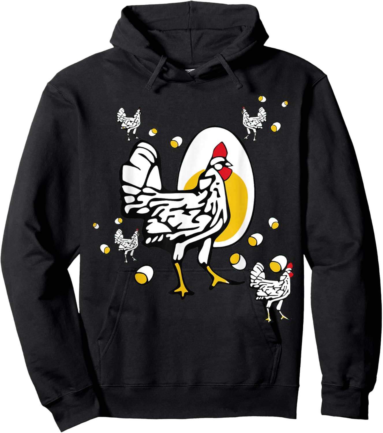 Vintage Roseanne Chicken - Funny Roseanne Rooster and Egg Hoodie - Hoodie | Black