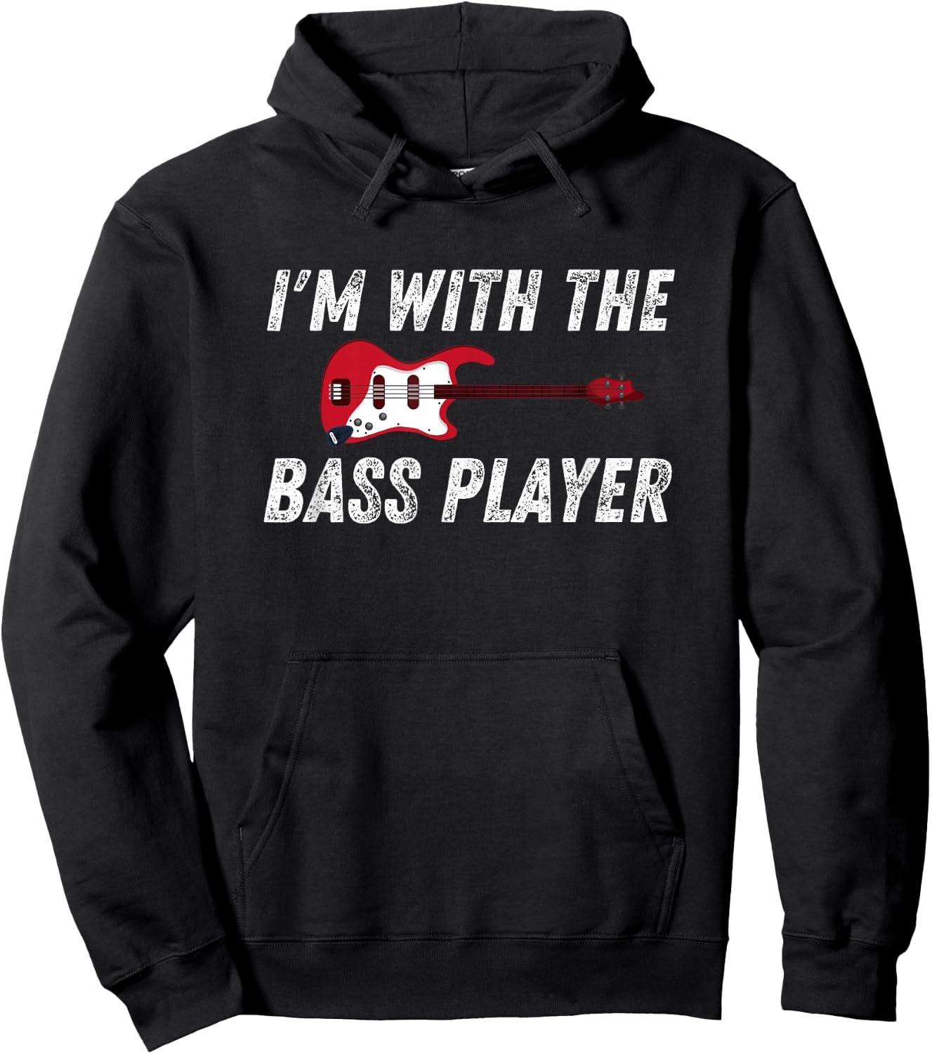 I'm With The Bass Player Bassist Couple Wife Girlfriend Kid Hoodie - Hoodie | Black