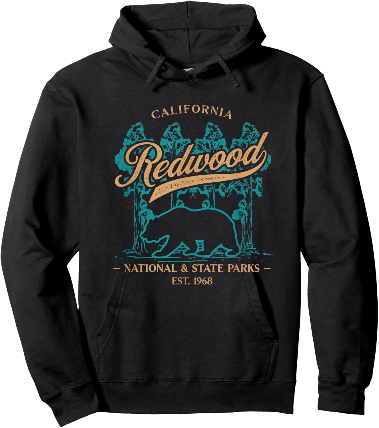 Redwood National State Parks California Coast USA Souvenir Hoodie - Hoodie | Black