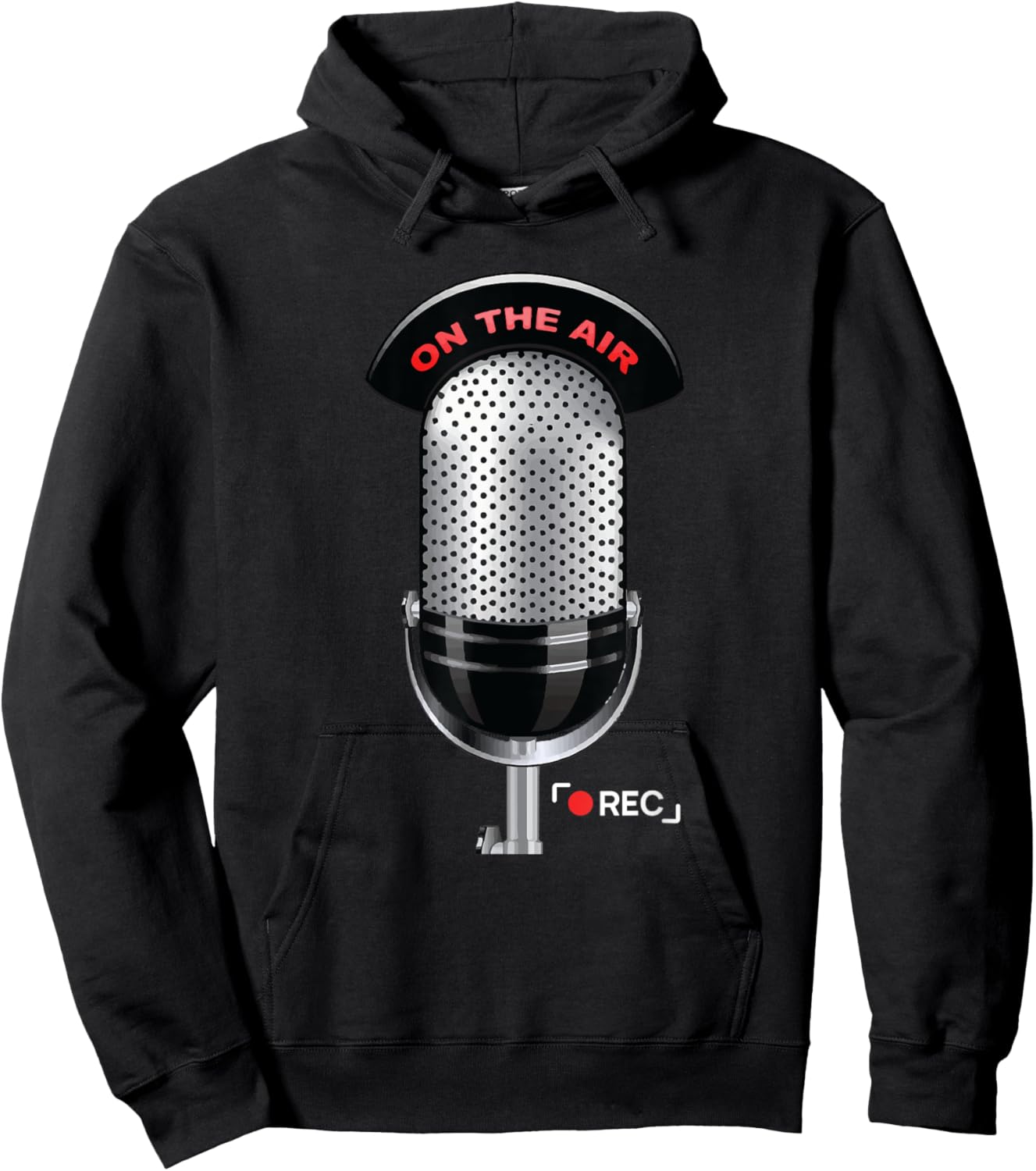This Is My Podcast Mic Costume Funny Podcasters Halloween Hoodie - Hoodie | Black