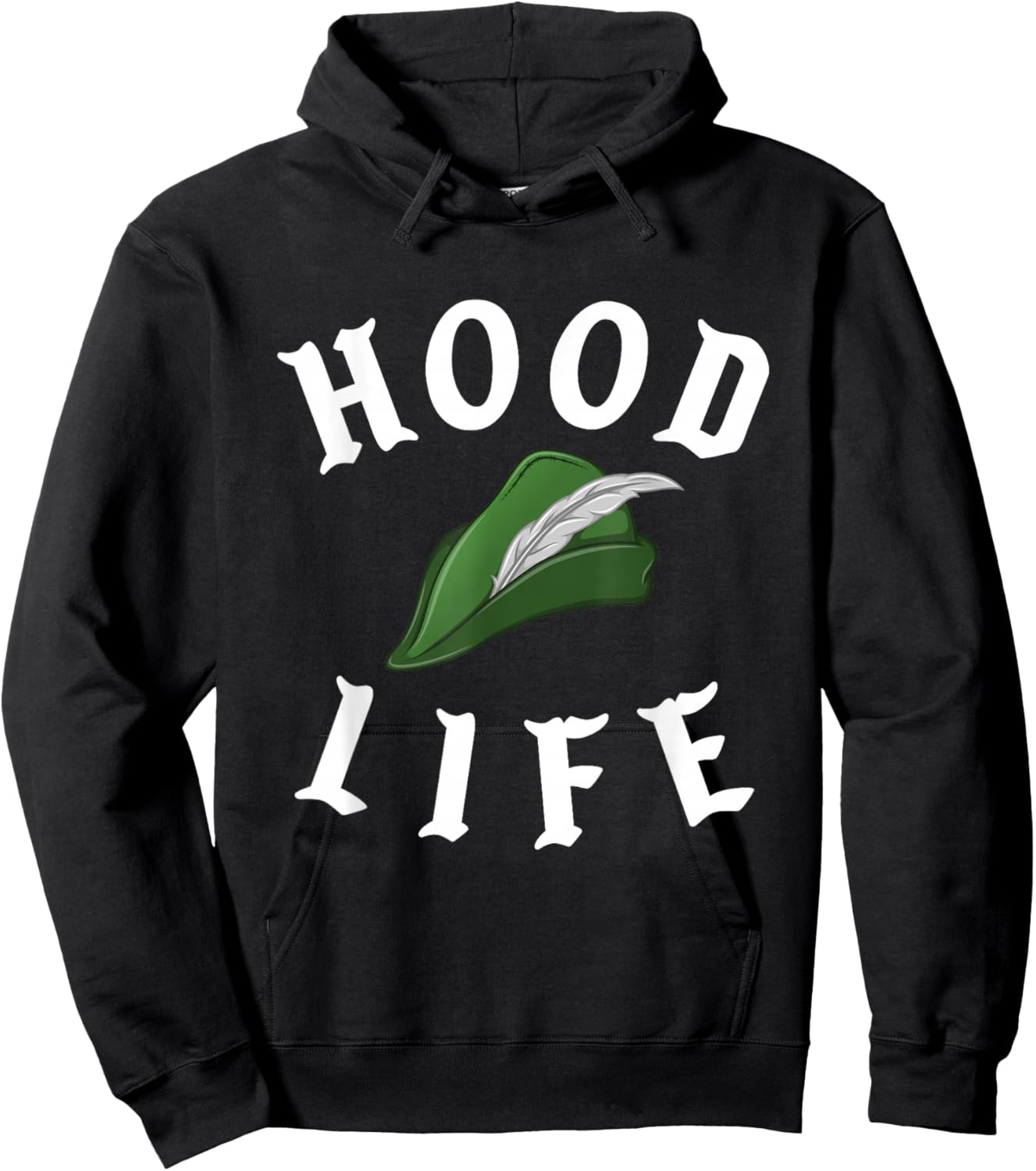 Parody Robin Hood Life Cool Gangster Nerd Funny Book Reading Hoodie - Hoodie | Black