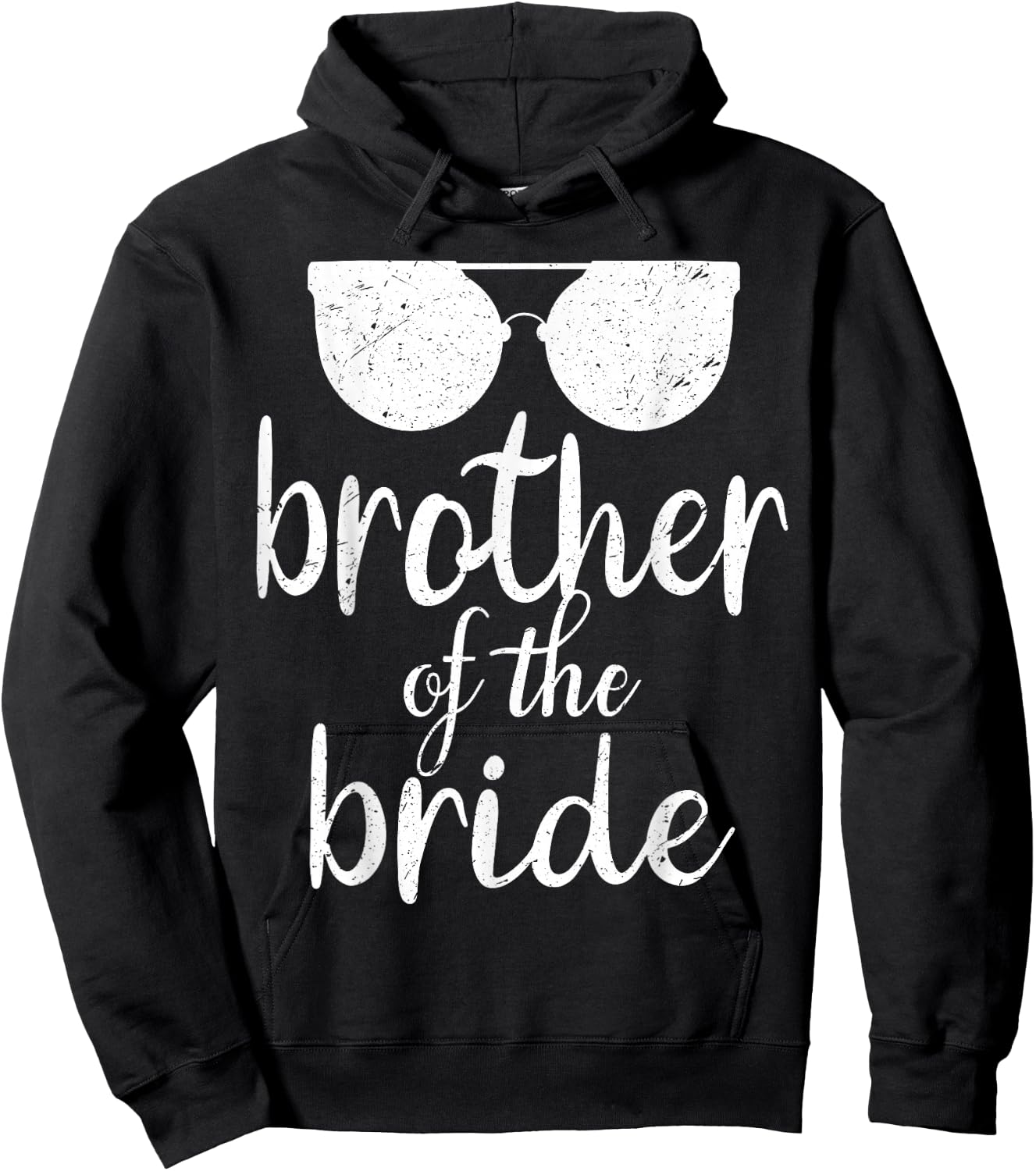 Brother of The Bride Wedding Gift Sunglasses Hoodie - Hoodie | Black