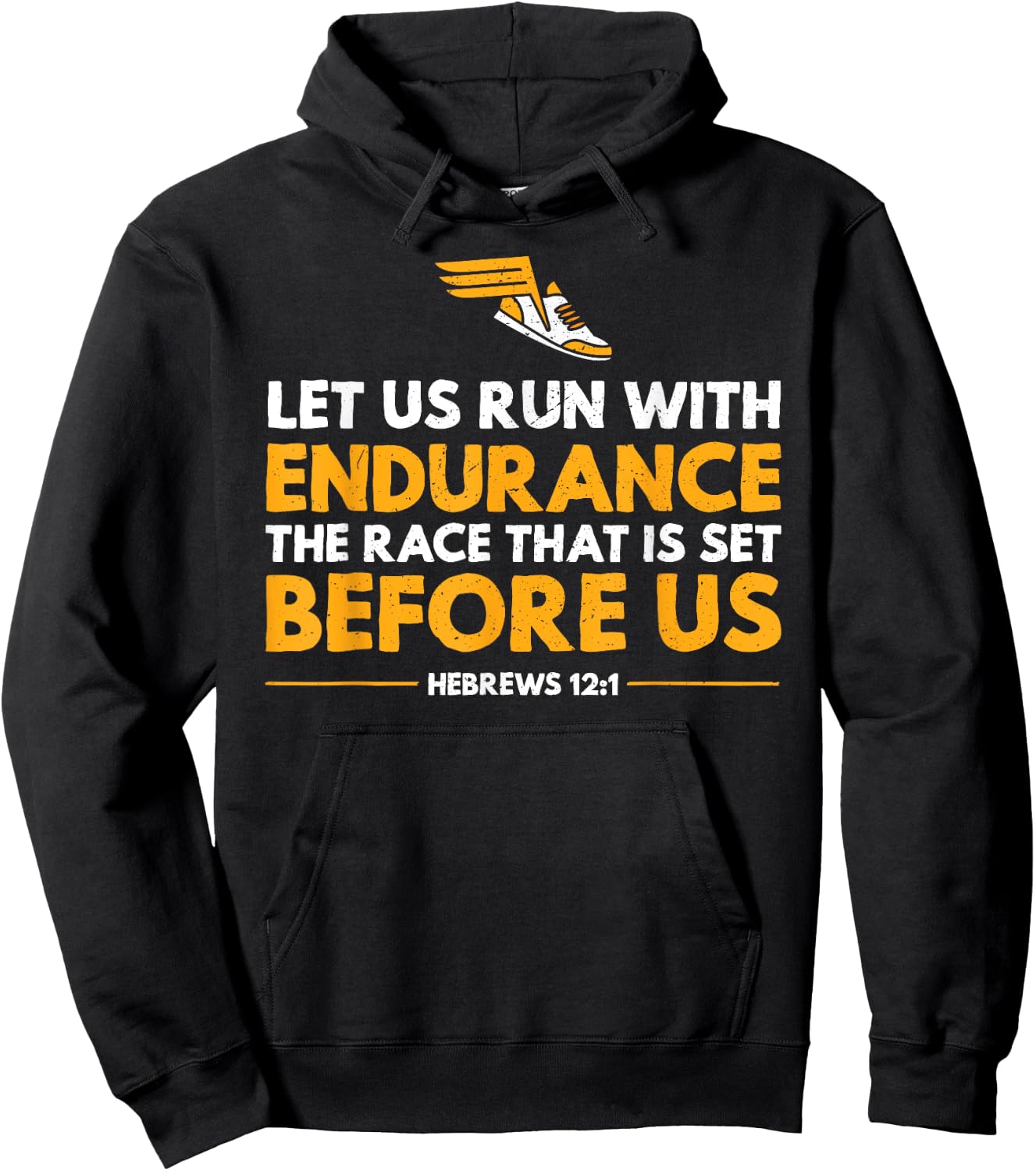 Distance Runner's Let Us Run with Endurance the Race Hoodie - Hoodie | Black