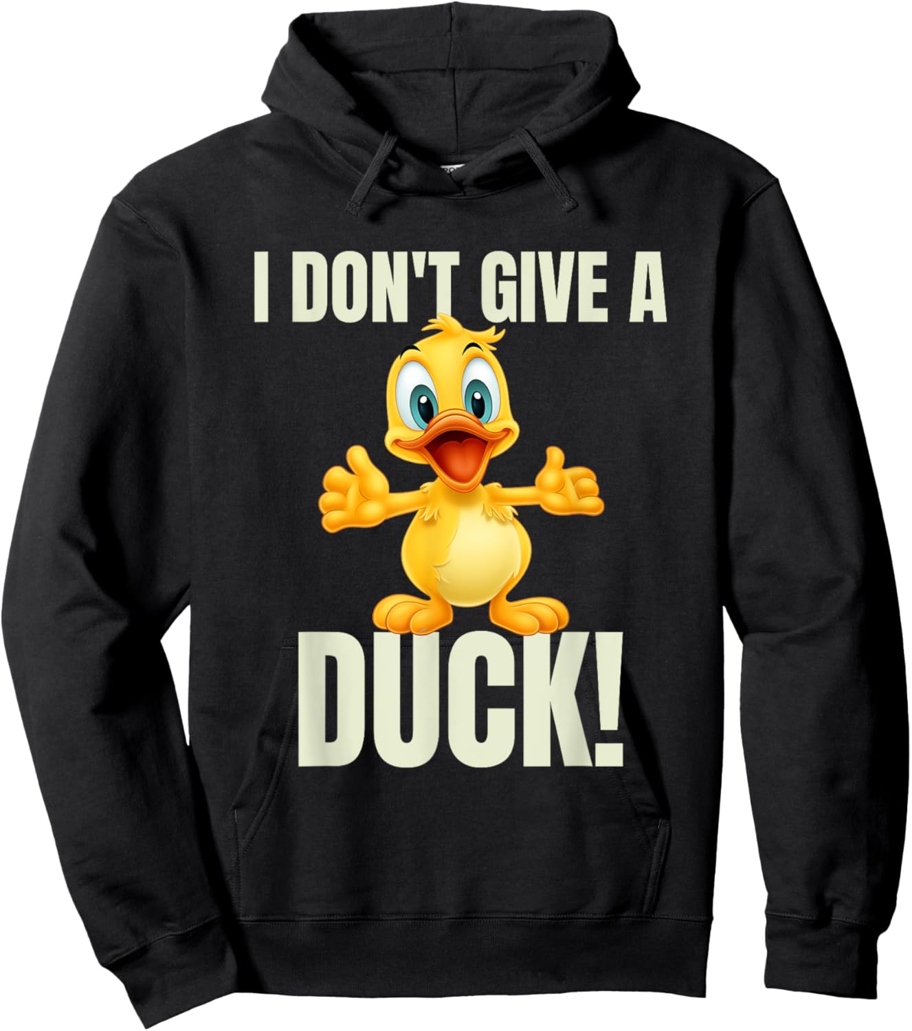 Duck Lover Bird I Don't Give A Duck Hoodie - Hoodie | Black