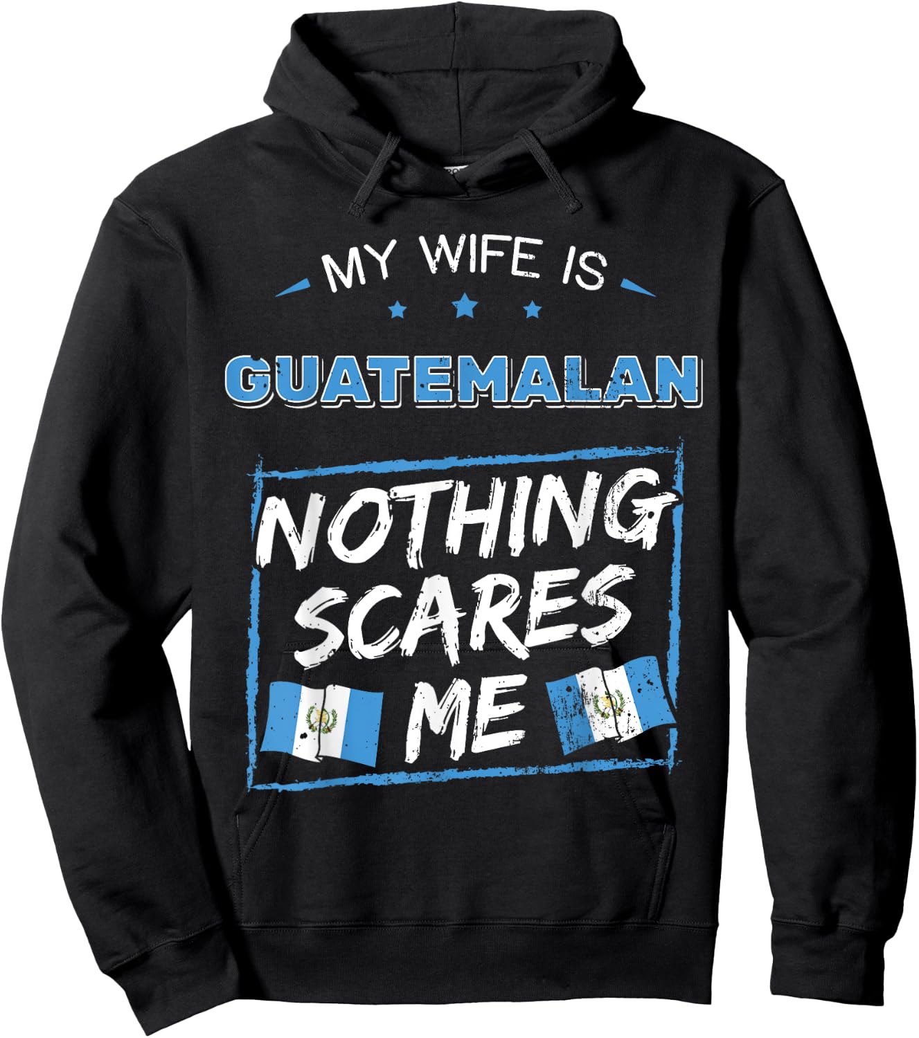 My Wife Is Guatemalan Guatemala Heritage Roots Flag Pride Hoodie - Hoodie | Black