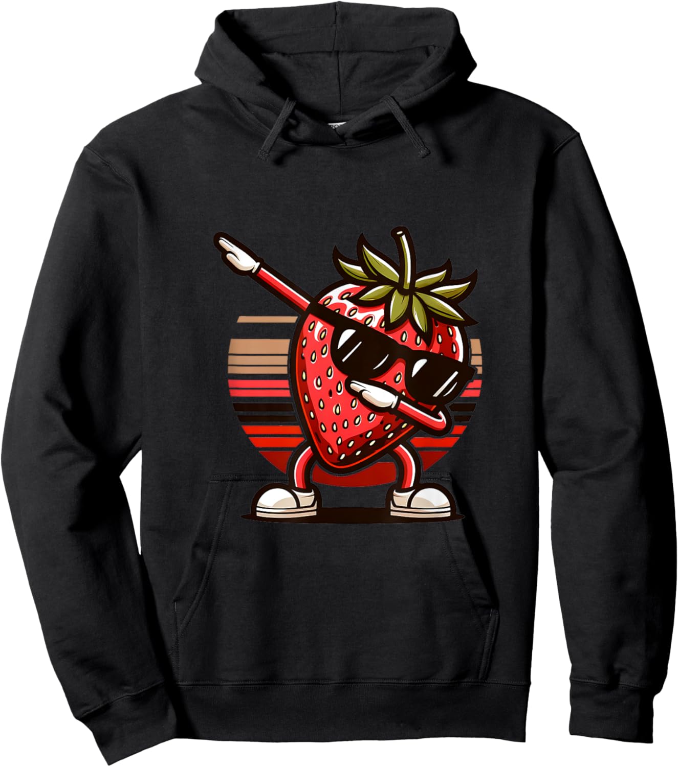 Funny Dab Strawberry Dancing Dabbing Fruit Meme Hoodie - Hoodie | Black
