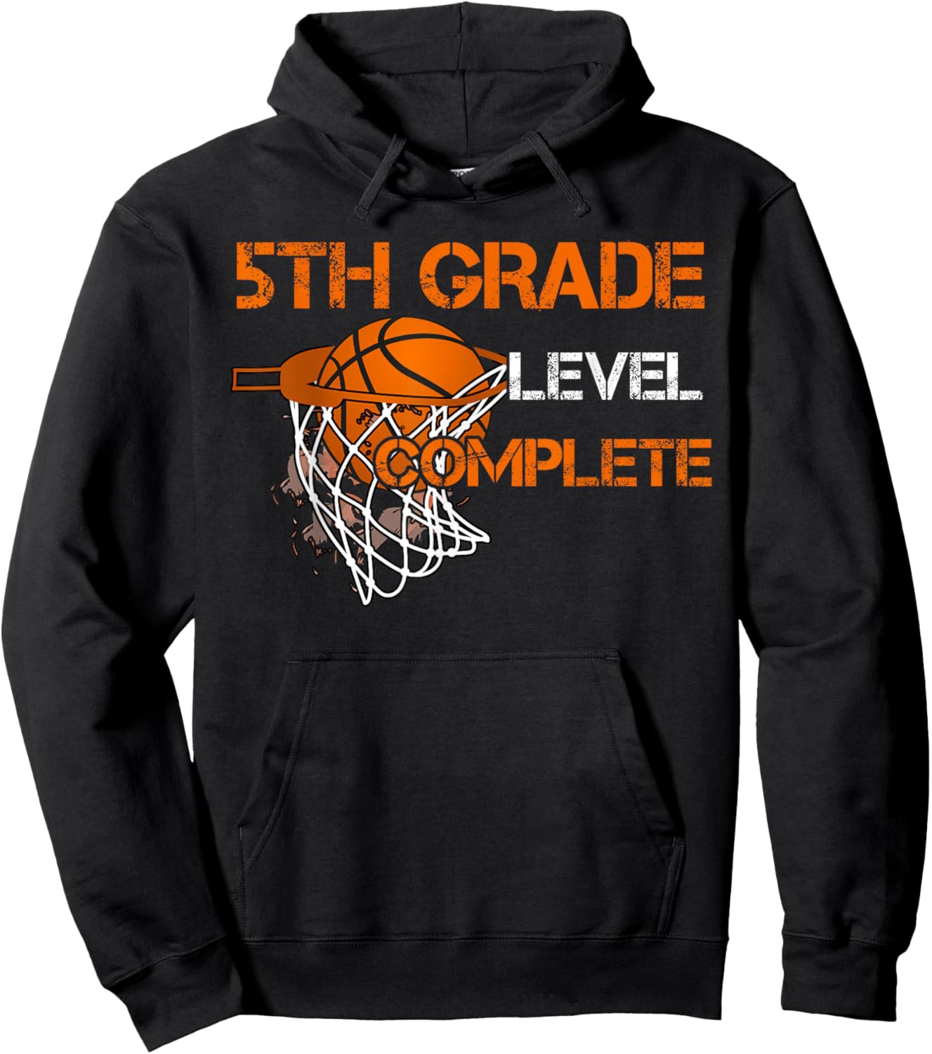 5th Grade Level Complete Basketball Back To School Boys Hoodie - Hoodie | Black