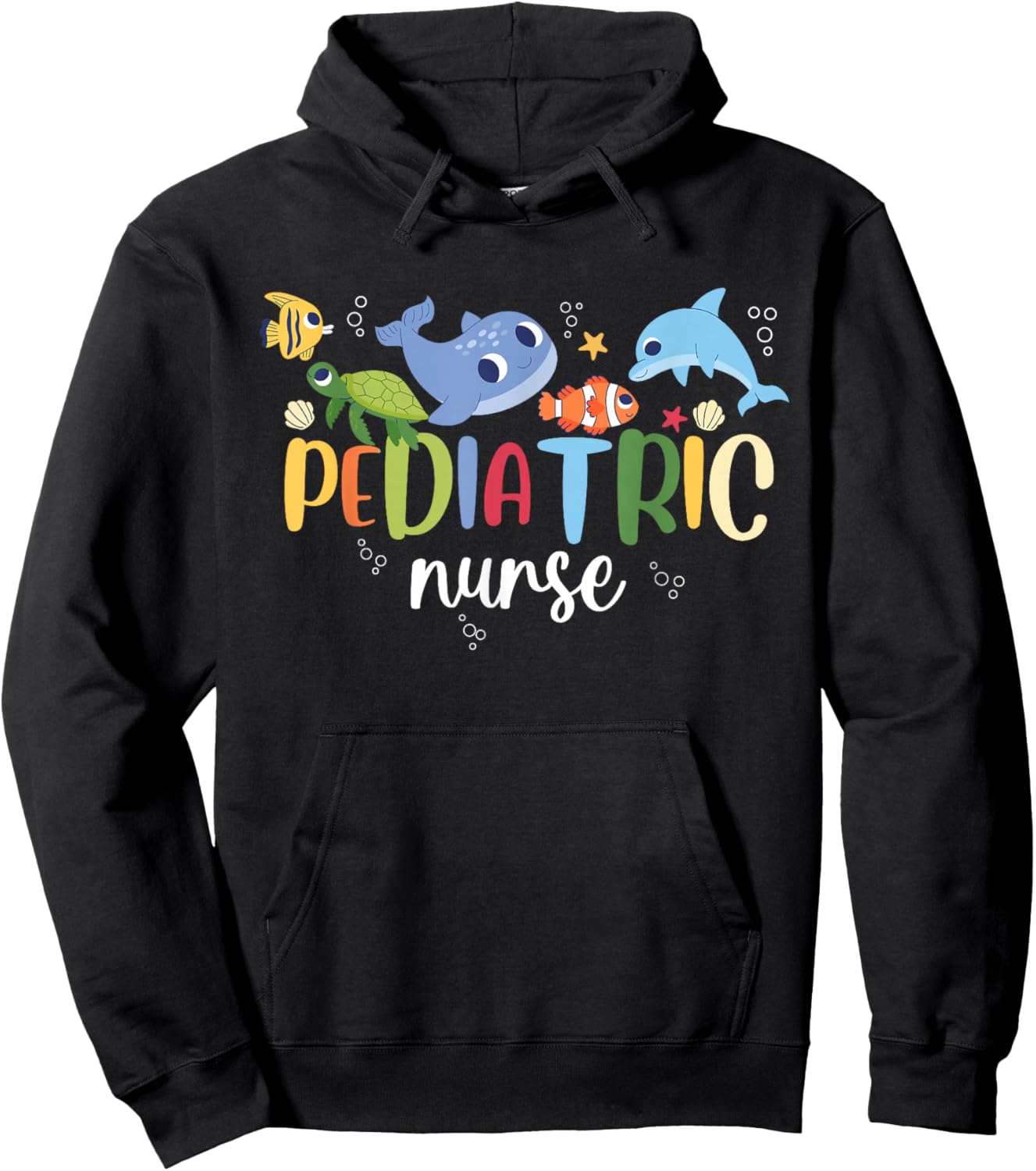 Pediatric Nurse PEDS Ocean Sea Appreciation Pediatric Hoodie - Hoodie | Black