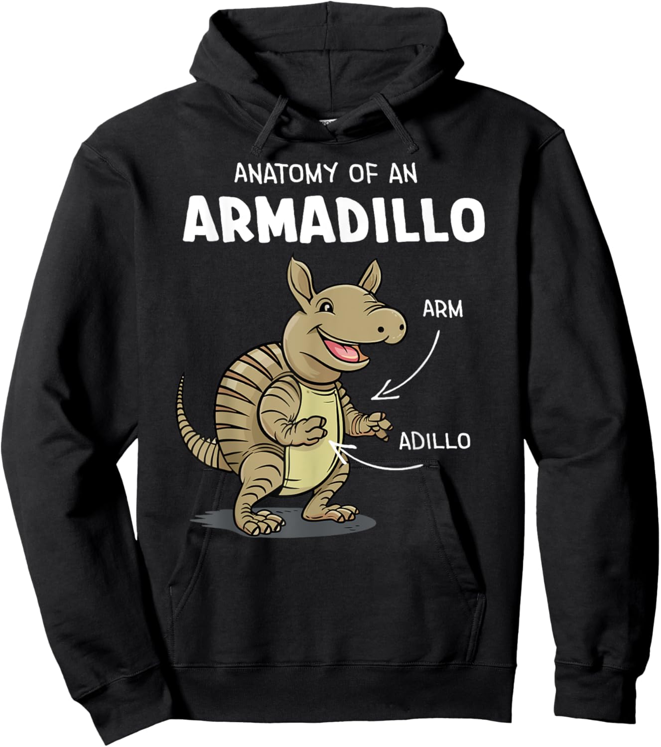 Anatomy of An Armadillo Funny Hoodie - Hoodie | Black