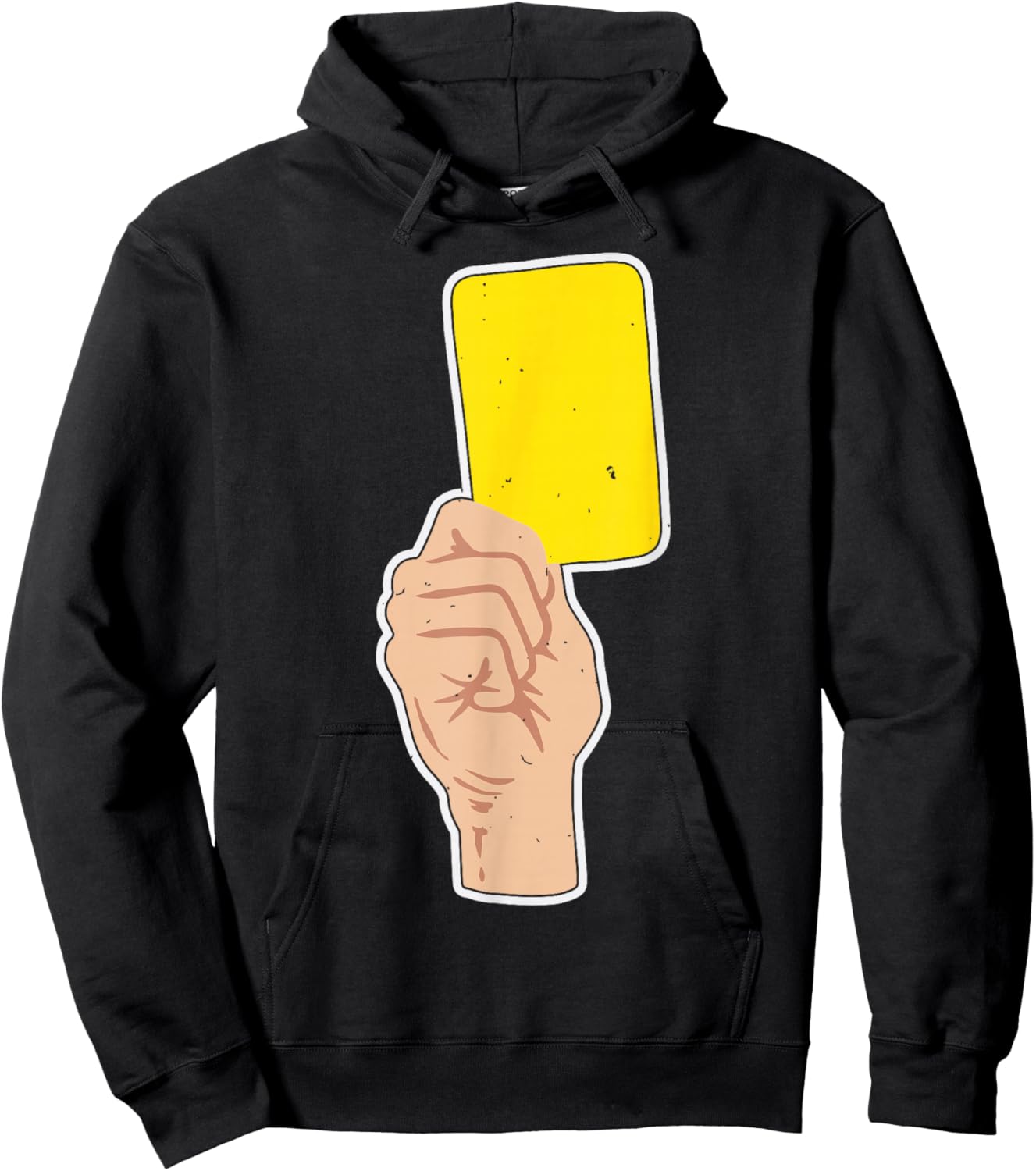 Yellow Card Referee Sports Fan Futball Yellow Card Referee Hoodie - Hoodie | Black