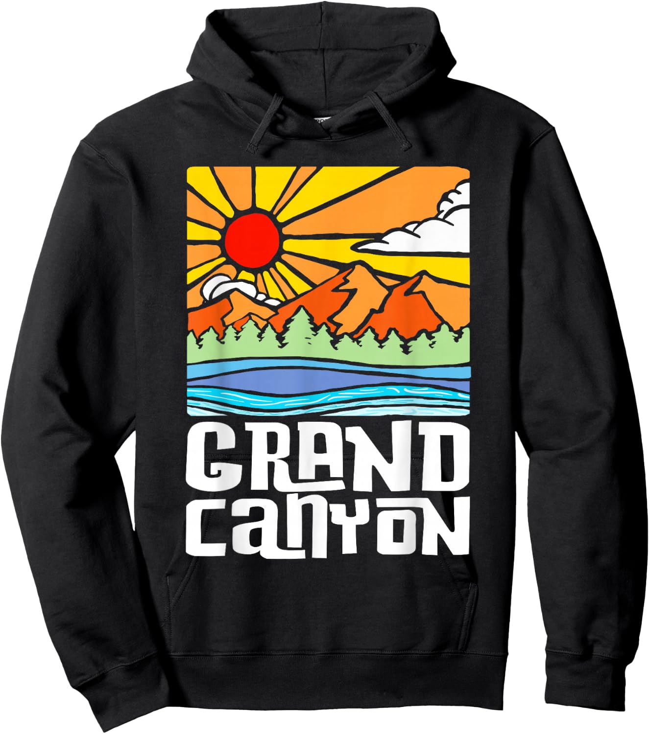 Grand Canyon National Park Artistic Nature & Mountains Hoodie - Hoodie | Black