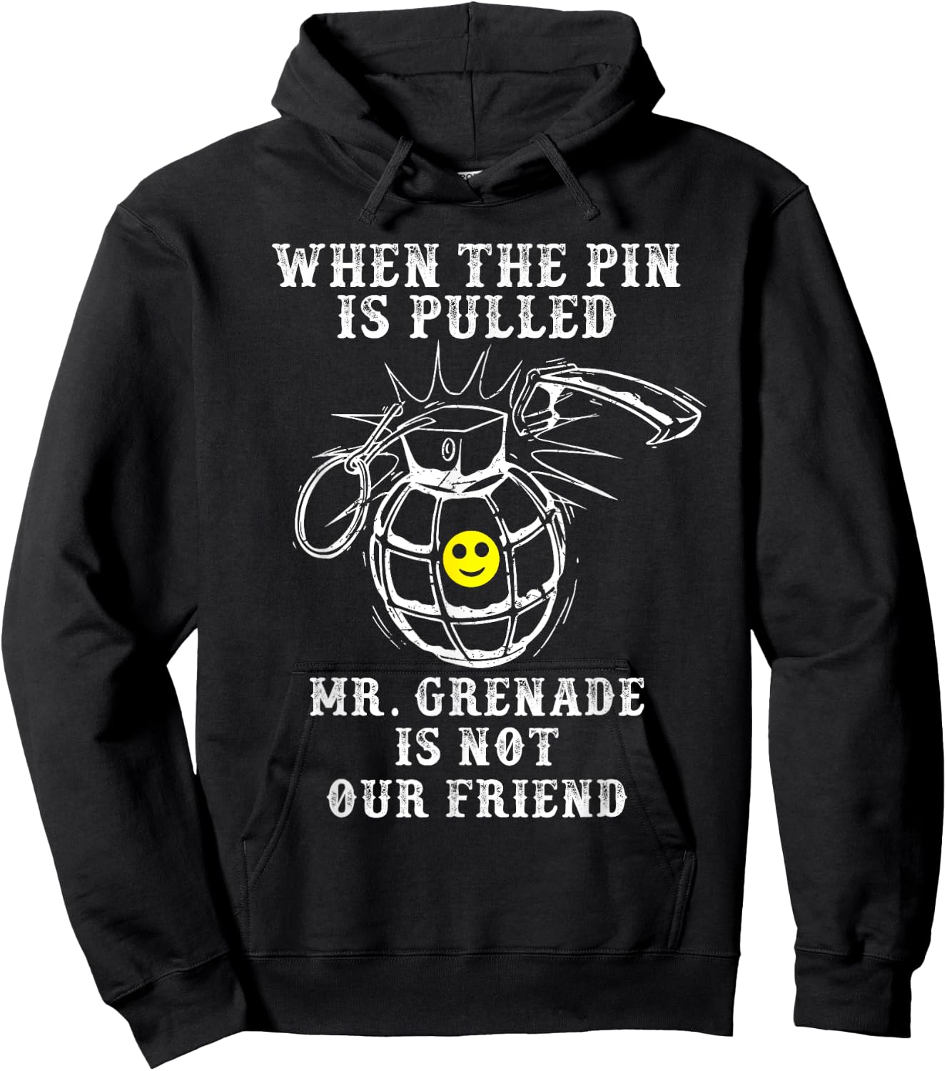 Mr. Grenade | Military Veteran Boot Camp Quote Meme Hoodie - Hoodie | Black