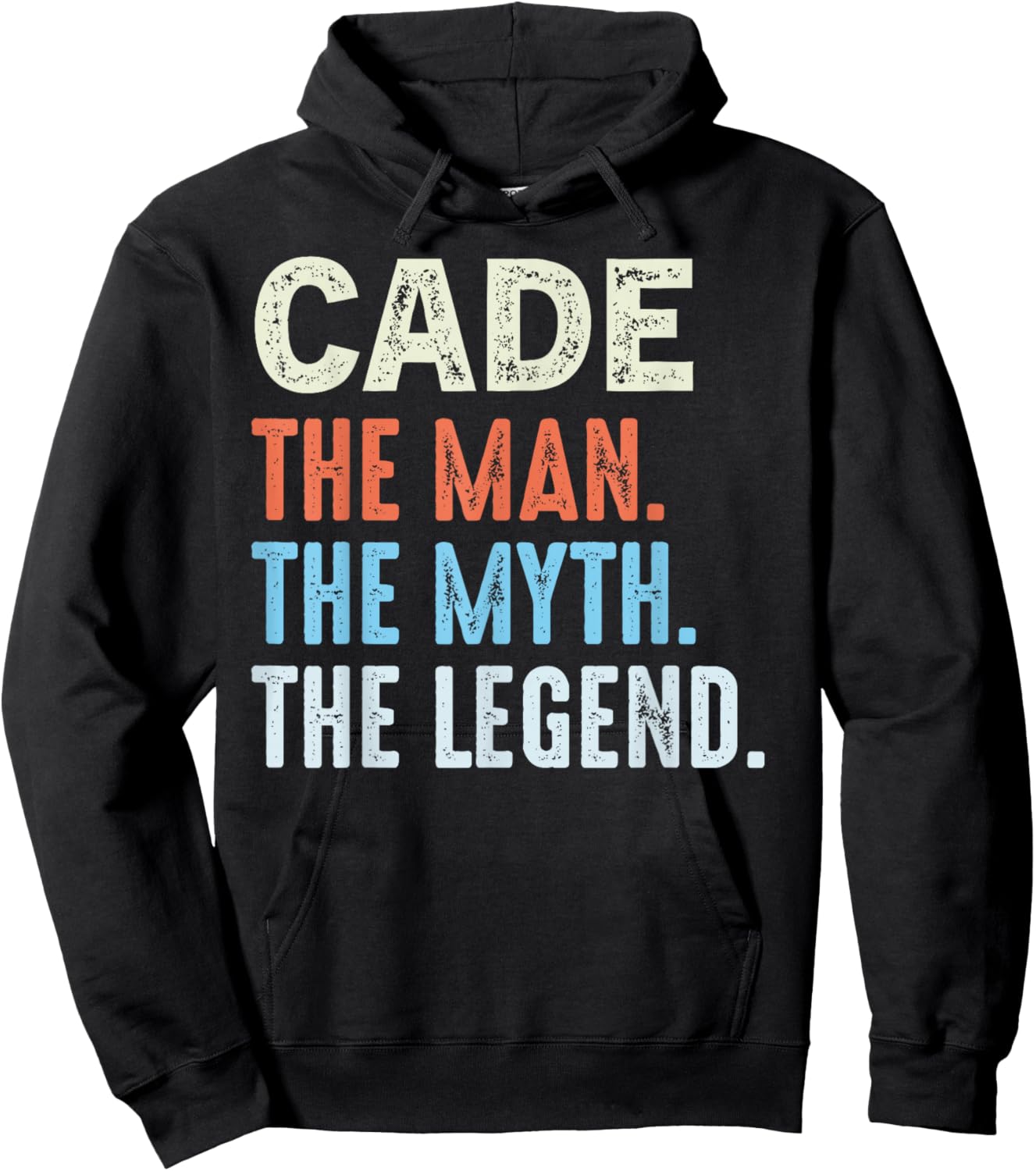 CADE The Legend Name Personalized Cute Idea Men Vintage CADE Hoodie - Hoodie | Black