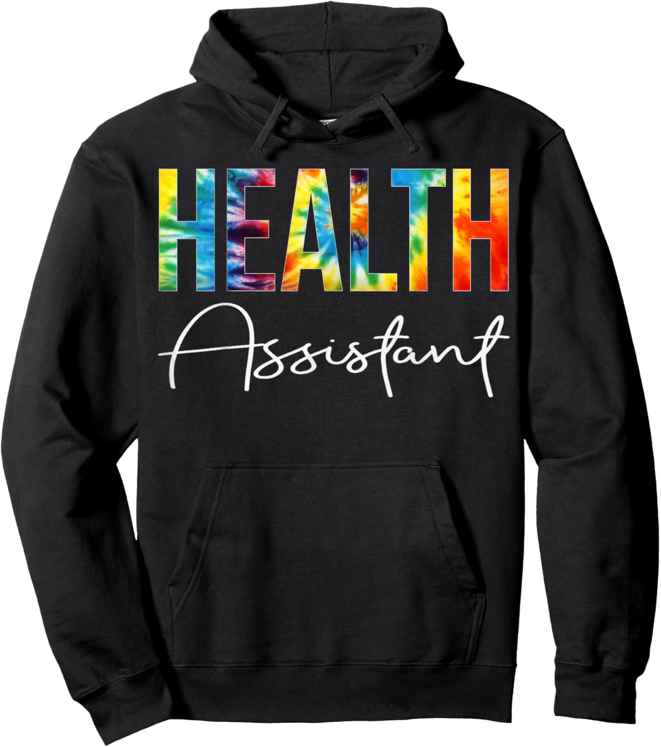 Health Assistant Tie Dye Back to School For Work Hoodie - Hoodie | Black