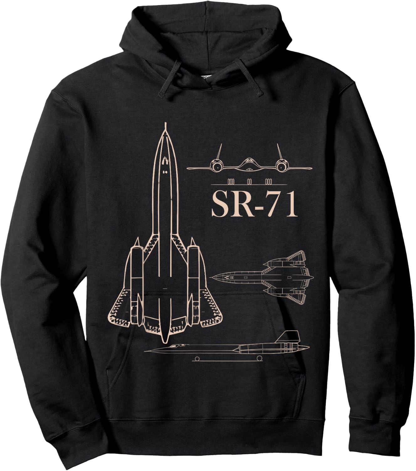 Military Jet SR-71 Blackbird Pilot Airman Hoodie - Hoodie | Black