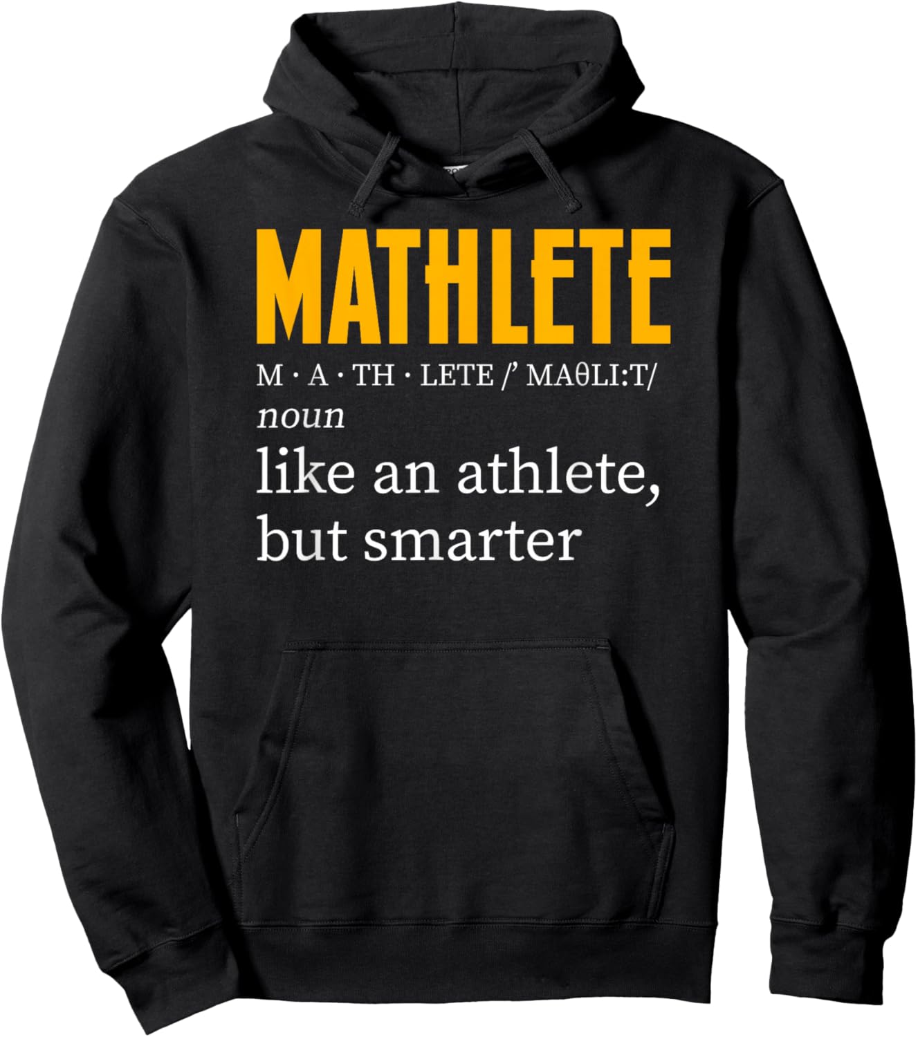 Mathlete Definition Funny Math Geek Math Teacher Nerd Hoodie - Hoodie | Black