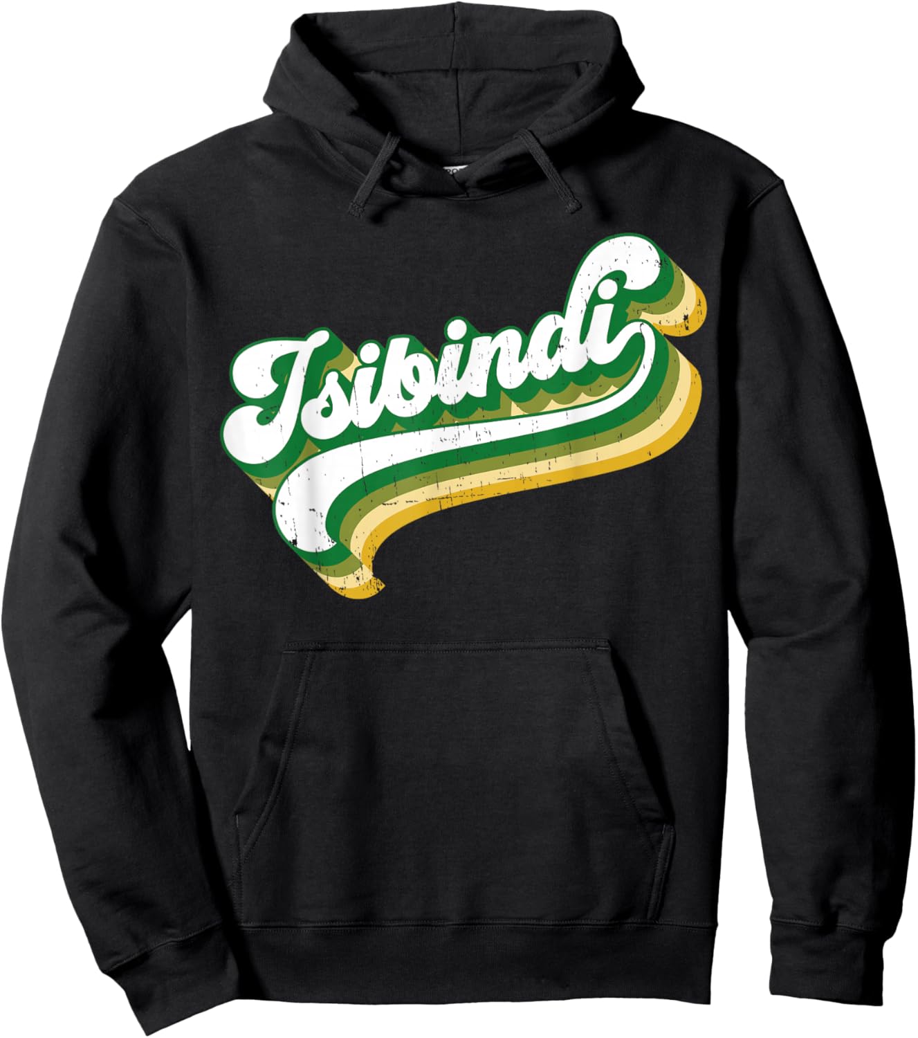 Isibindi - Colorful Groovy Retro Style School Spirit Wear Hoodie - Hoodie | Black