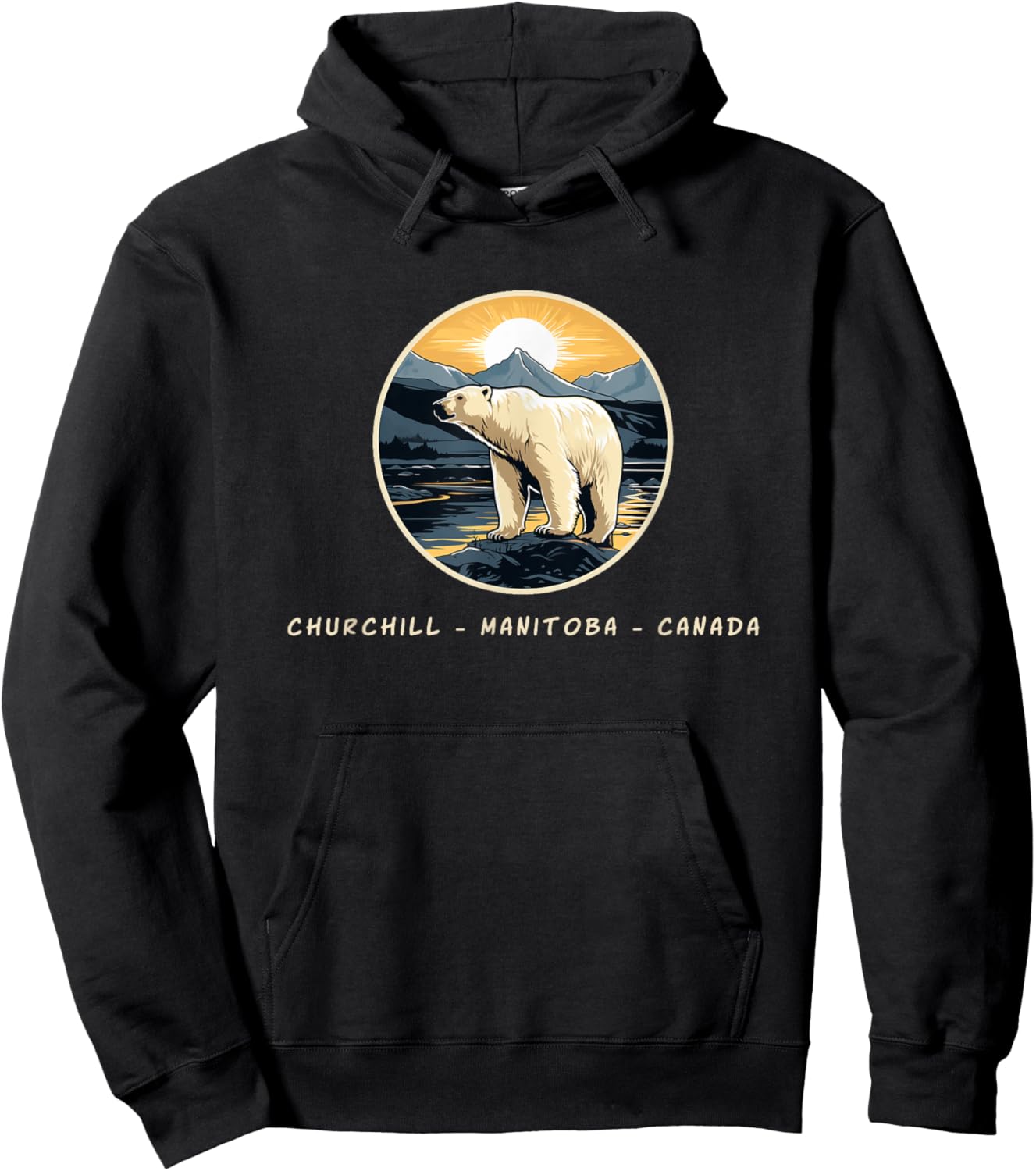 Churchill Manitoba Canada Polar Bear Arctic Hoodie - Hoodie | Black