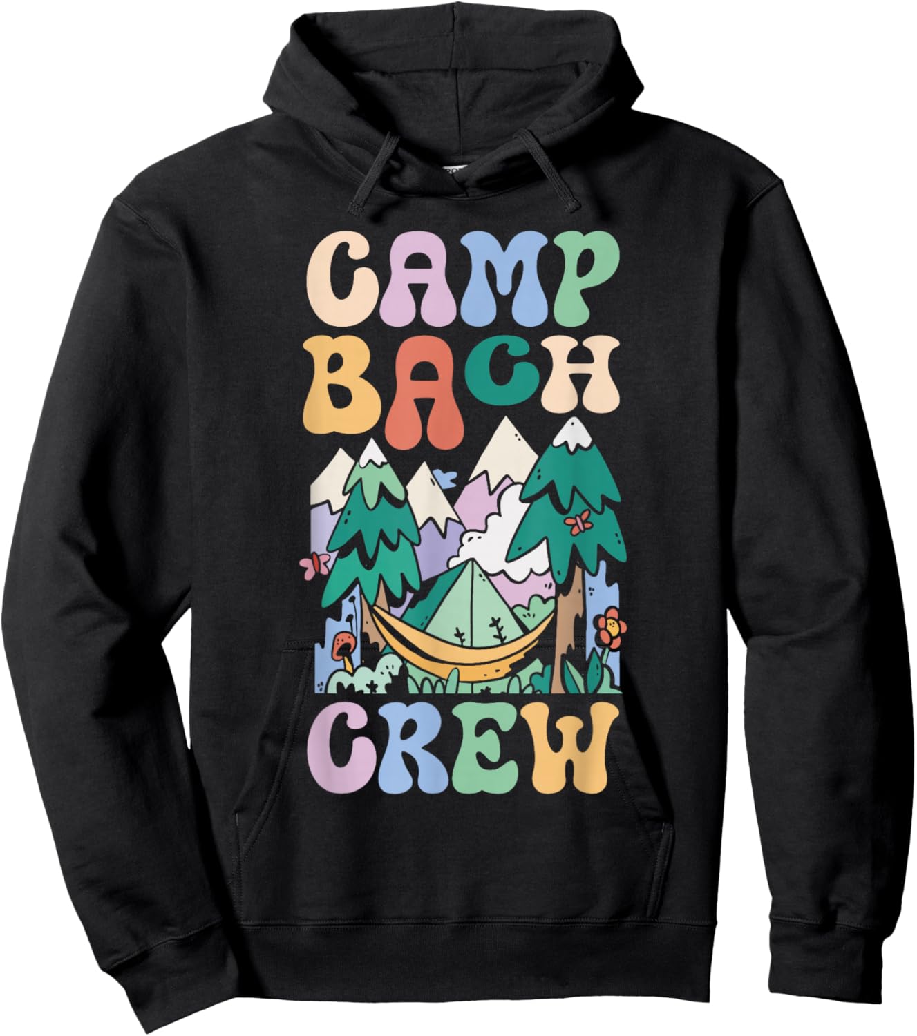 Camping Bridal Party Camp Bachelorette Camp Bach Crew Hoodie - Hoodie | Black