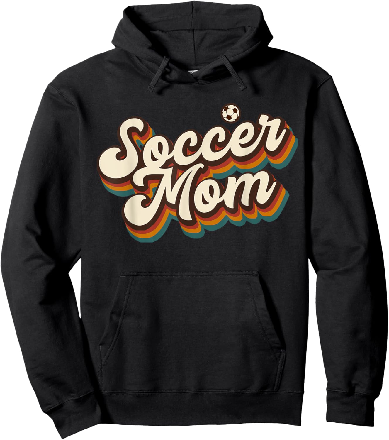 Retro Soccer Mom Graphic - Soccer Mom Hoodie - Hoodie | Black