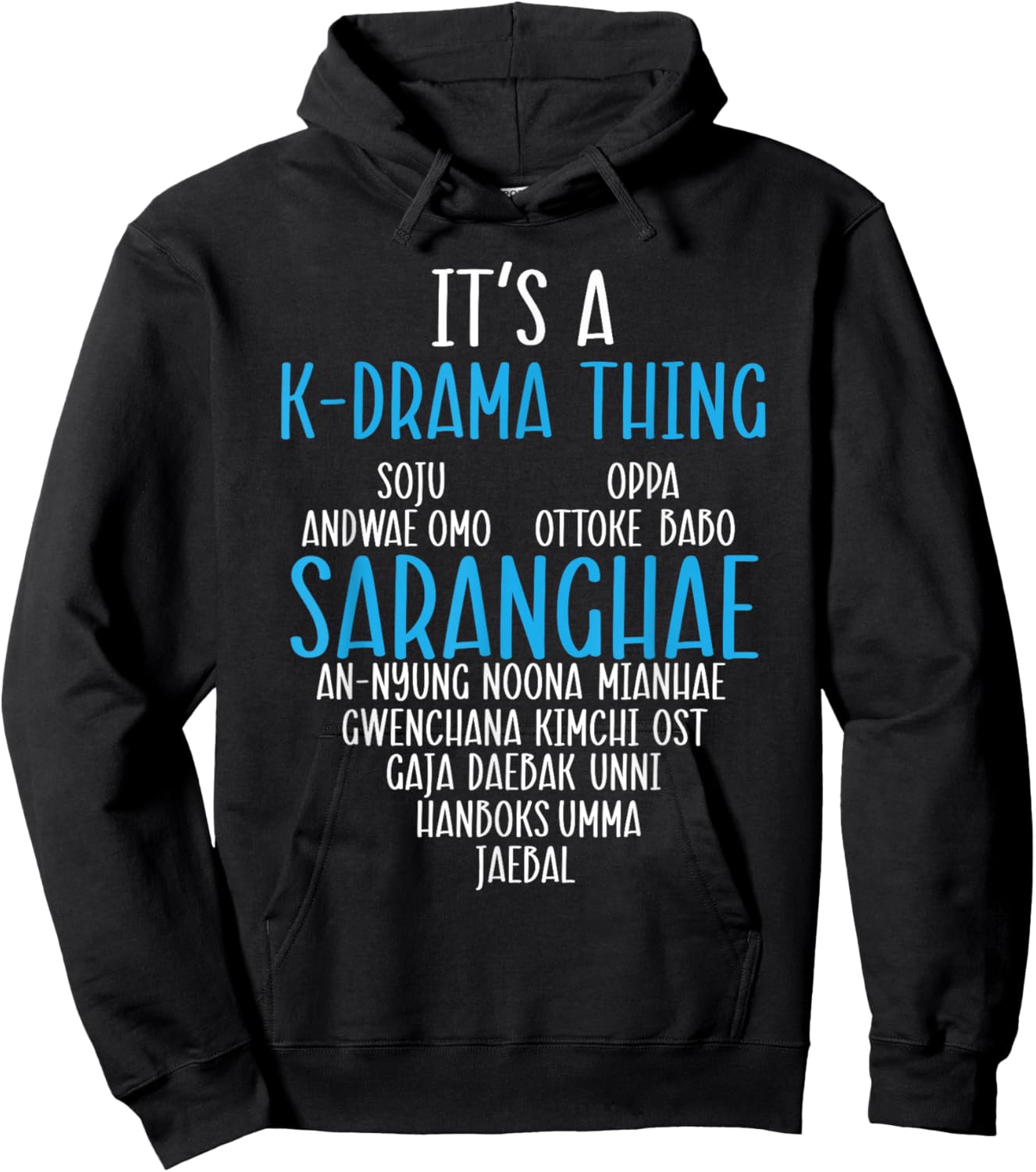 K Drama Oppa Korean Drama Finger Heart Saranghae K-Drama Hoodie - Hoodie | Black
