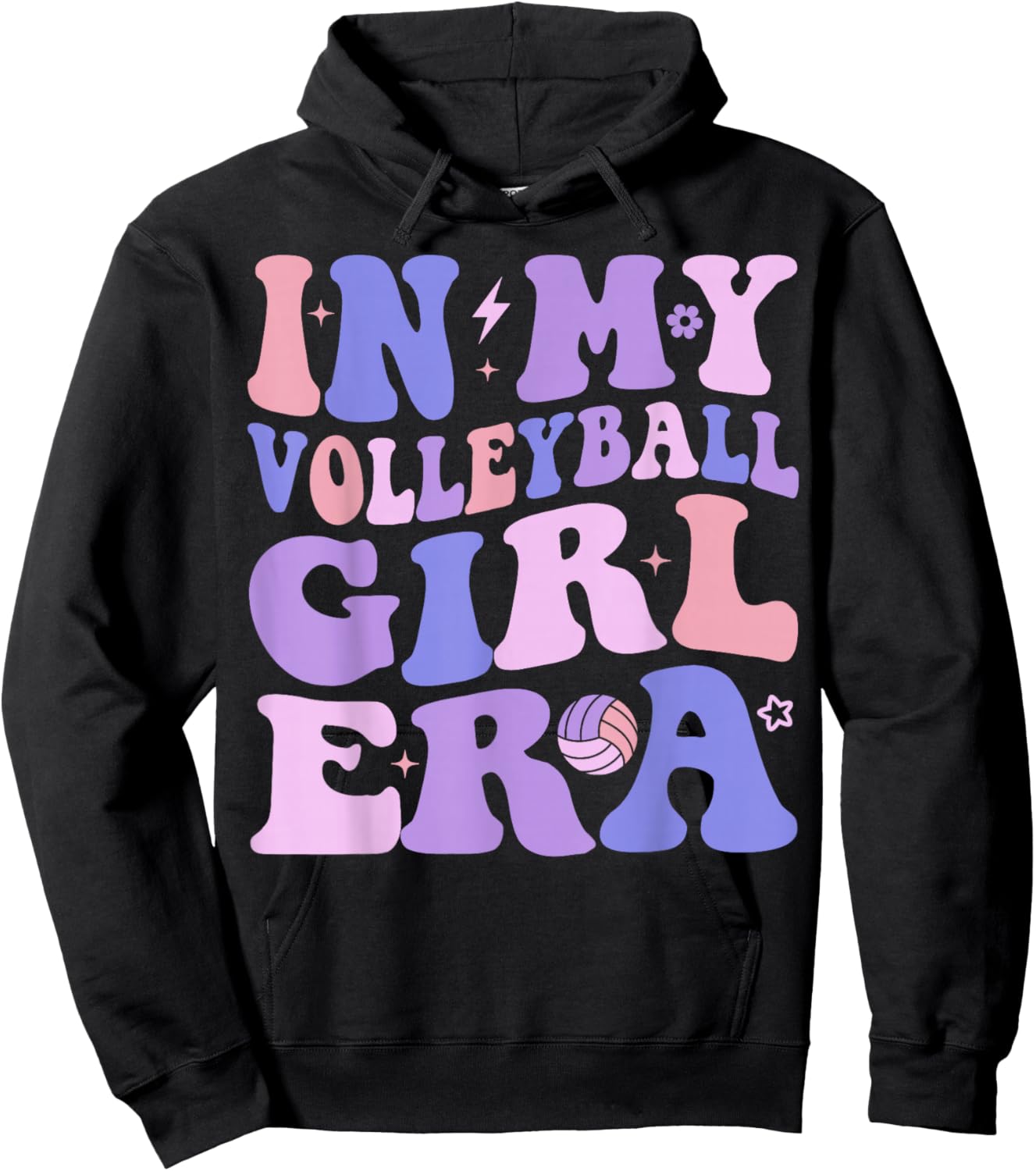 In My Volleyball Girl Era Cute Volleyball Lover Coach Sports Hoodie - Hoodie | Black