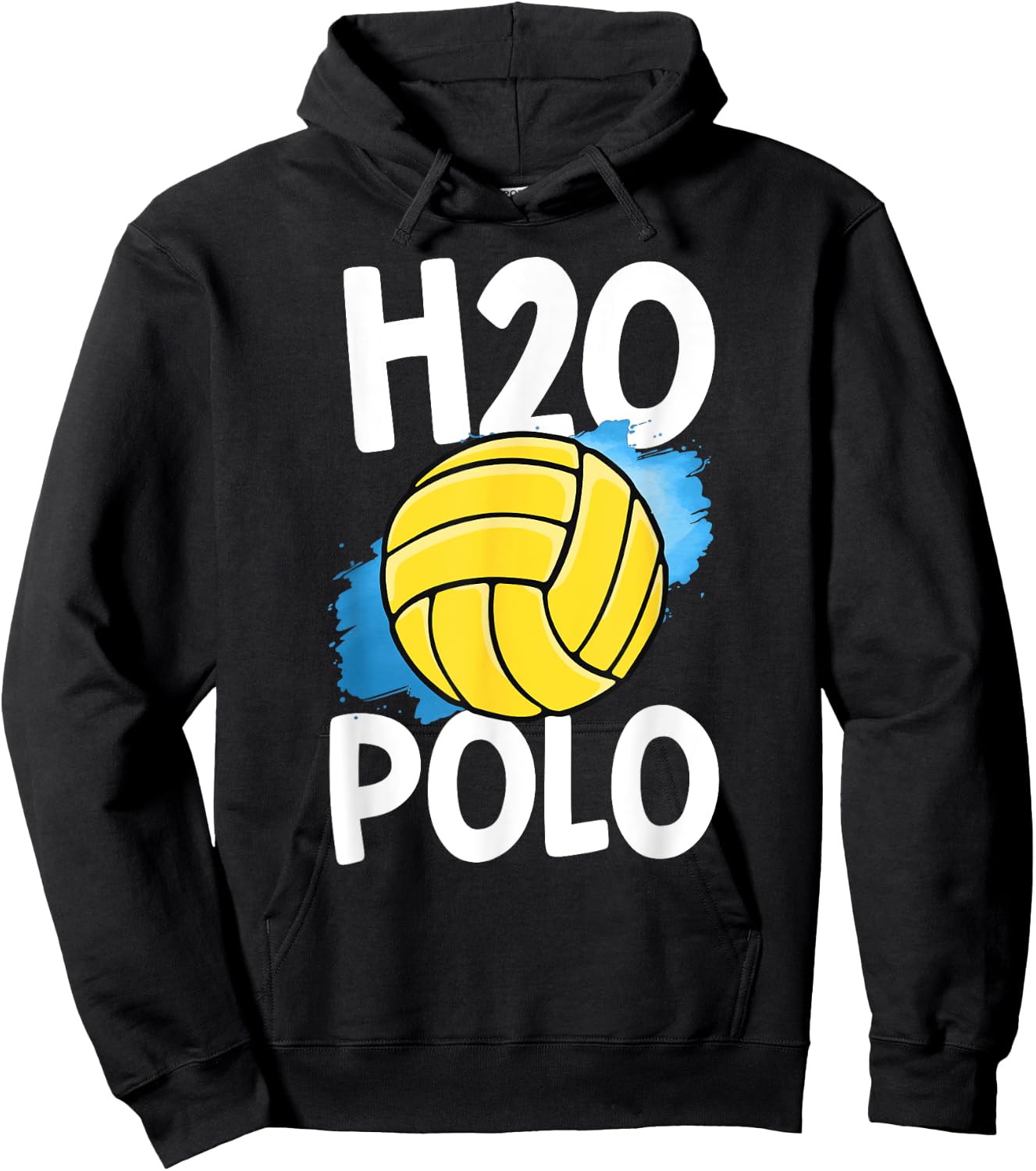 H2O Polo Water Polo Shirt Funny Player Ball Swim Men Boys Hoodie - Hoodie | Black