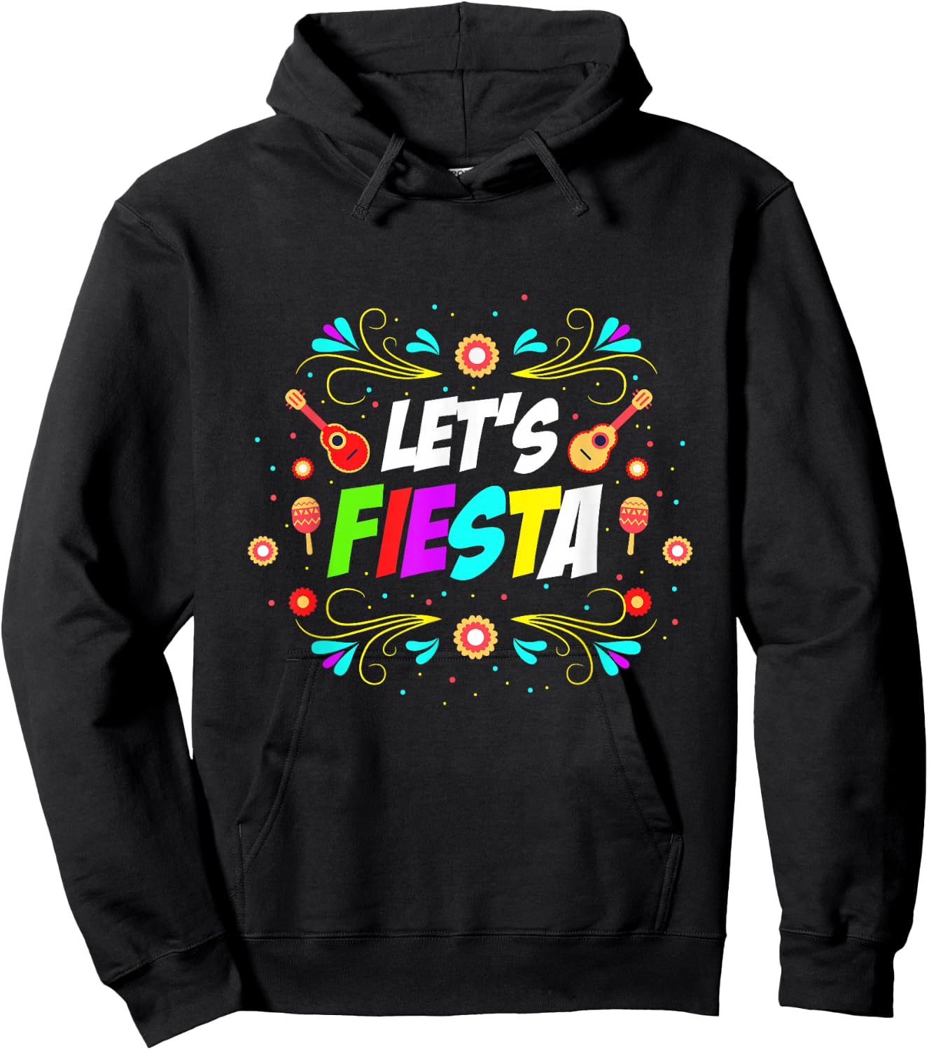 Lets Fiesta Mexican party lover Hoodie - Hoodie | Black