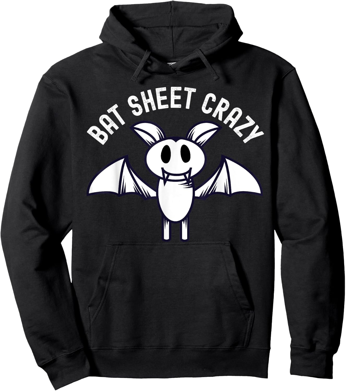 Bat Sheet Crazy Funny Bat Pun Halloween Costume Hoodie - Hoodie | Black