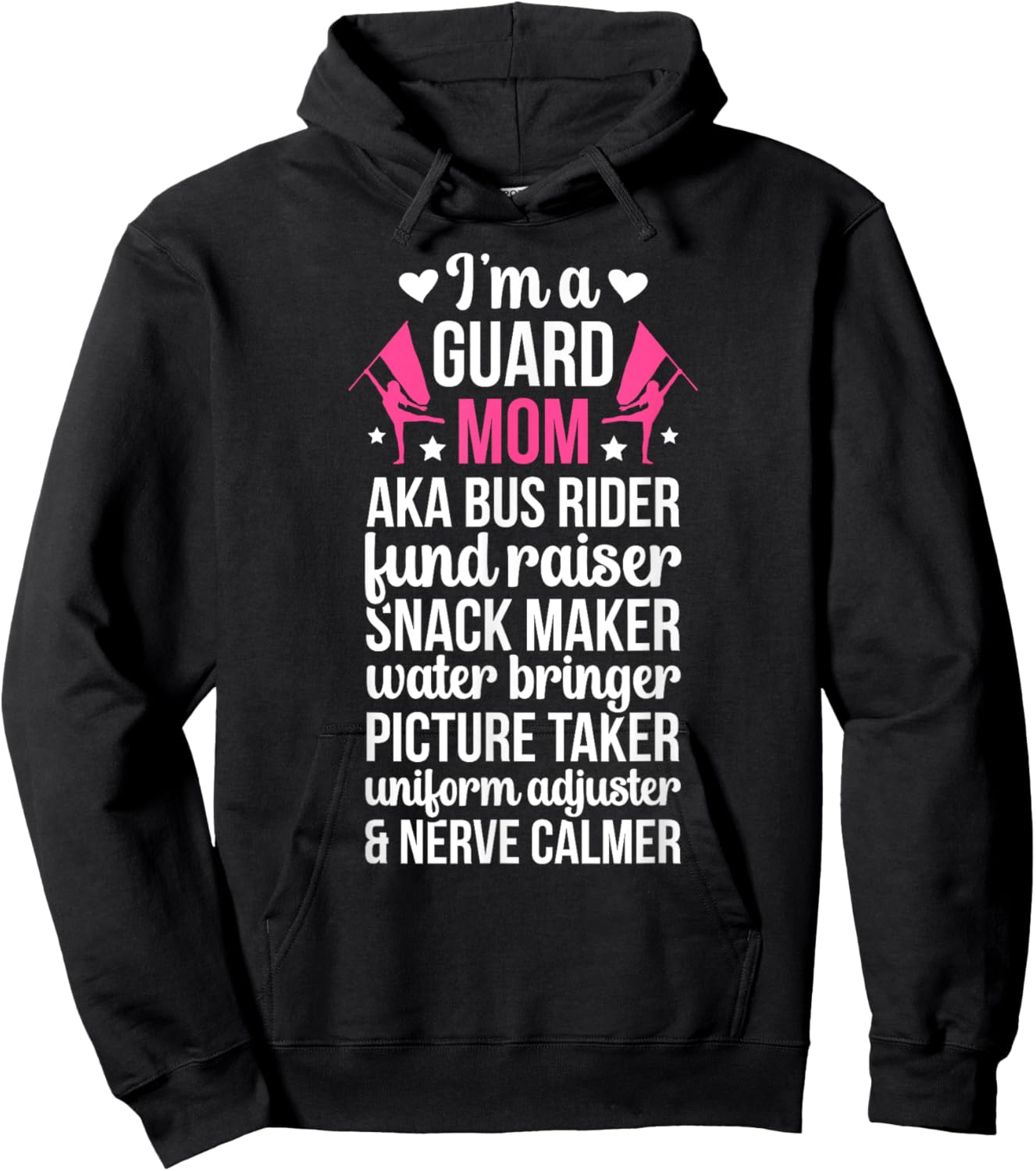 Color Guard Mom Definition Mom Of A Color Guard Member Hoodie - Hoodie | Black