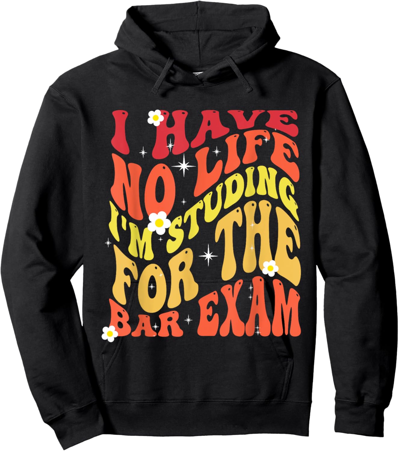 I Have No Life I'm Studying for The Bar Exam Groovy 2024 Hoodie - Hoodie | Black