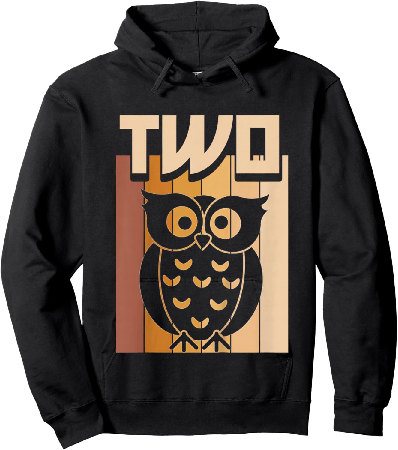 2 Year Old Owl Birthday Boy Girl 2nd Birthday Owl Hoodie - Hoodie | Black