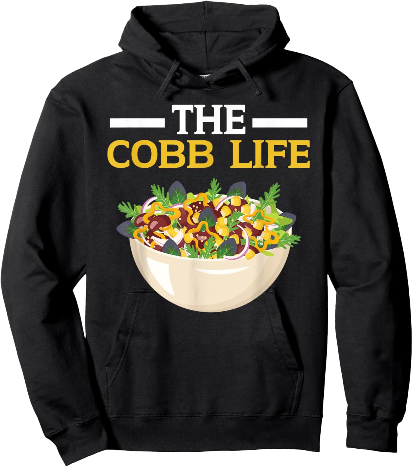 Cobb Salad Lover Foodie Food American Garden Salad Hoodie - Hoodie | Black