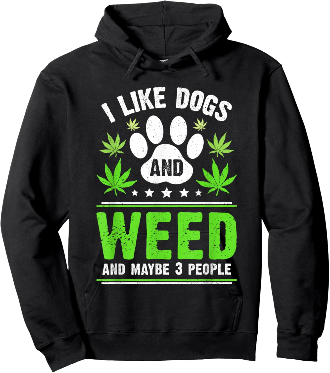 Funny Cannabis I Like Dogs And Weed Cannabis Marijuana Hoodie - Hoodie | Black