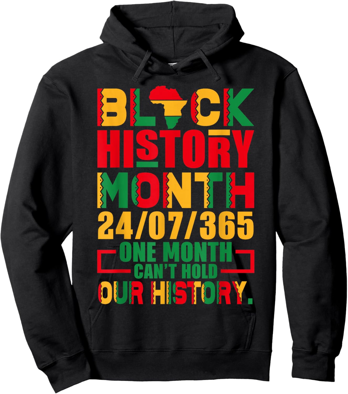 Vintage Proud Black Heritage Black History Month 24 7 Hoodie - Hoodie | Black