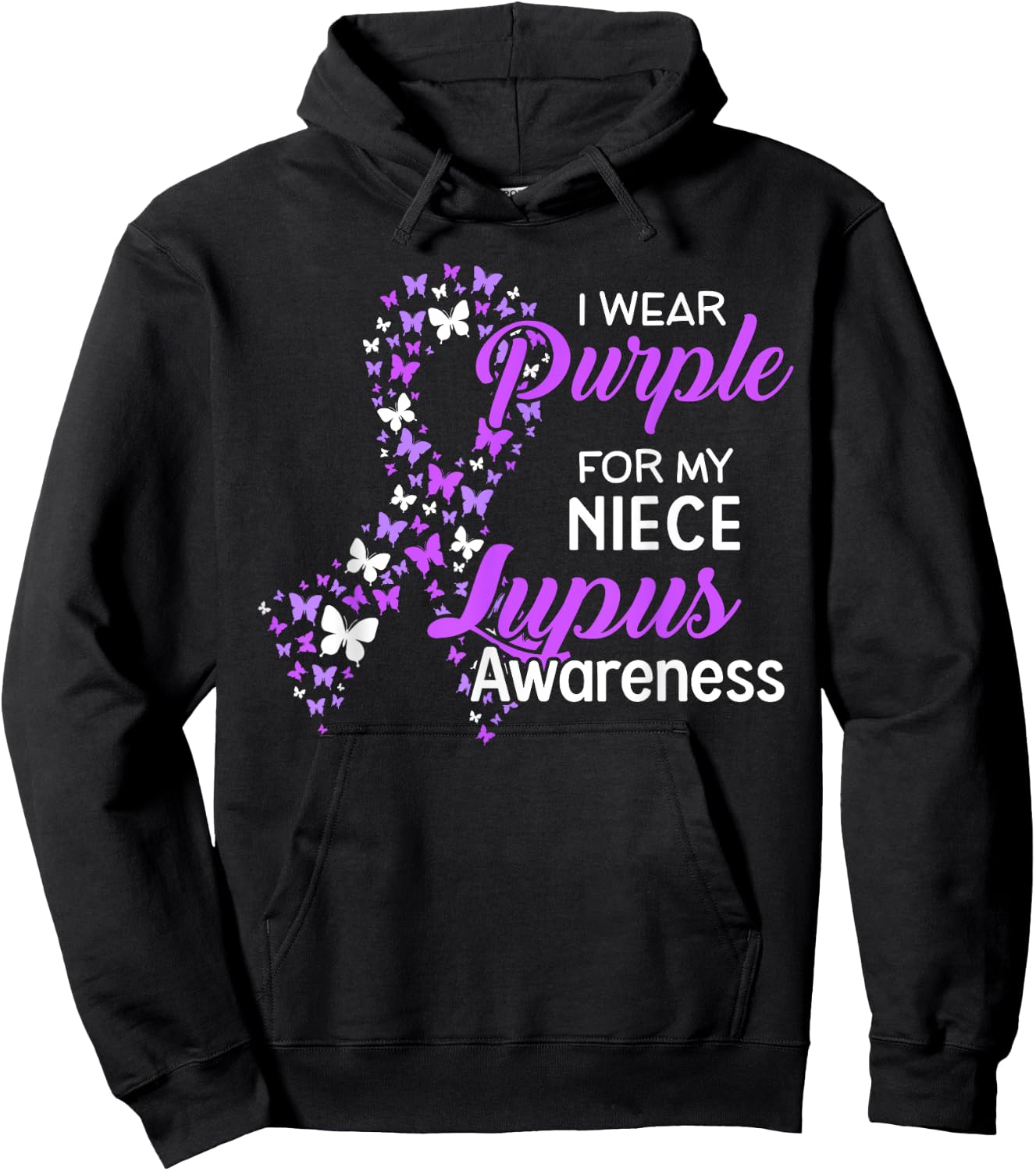 I Wear Purple For NIECE Lupus Awareness gifts Hoodie - Hoodie | Black