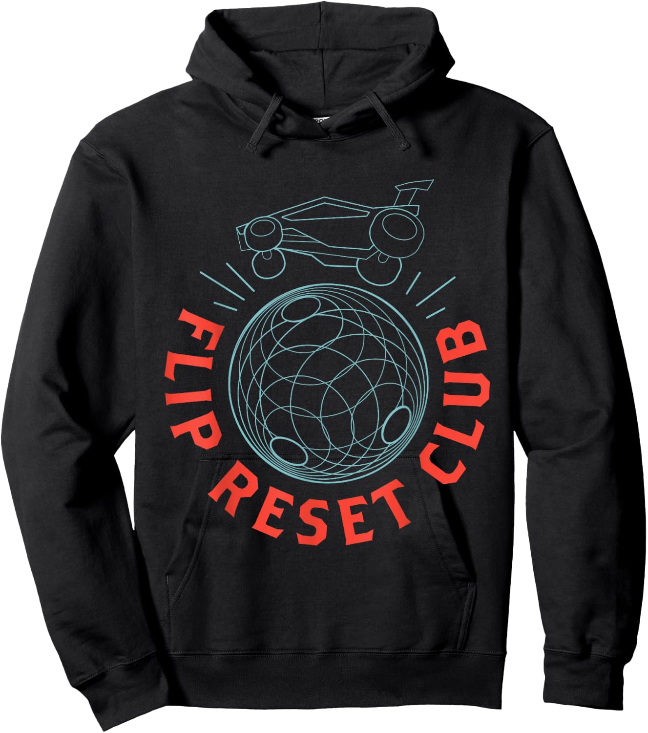 Simple Rocket Soccer League, Flip Reset Club, Clean Design Hoodie - Hoodie | Black