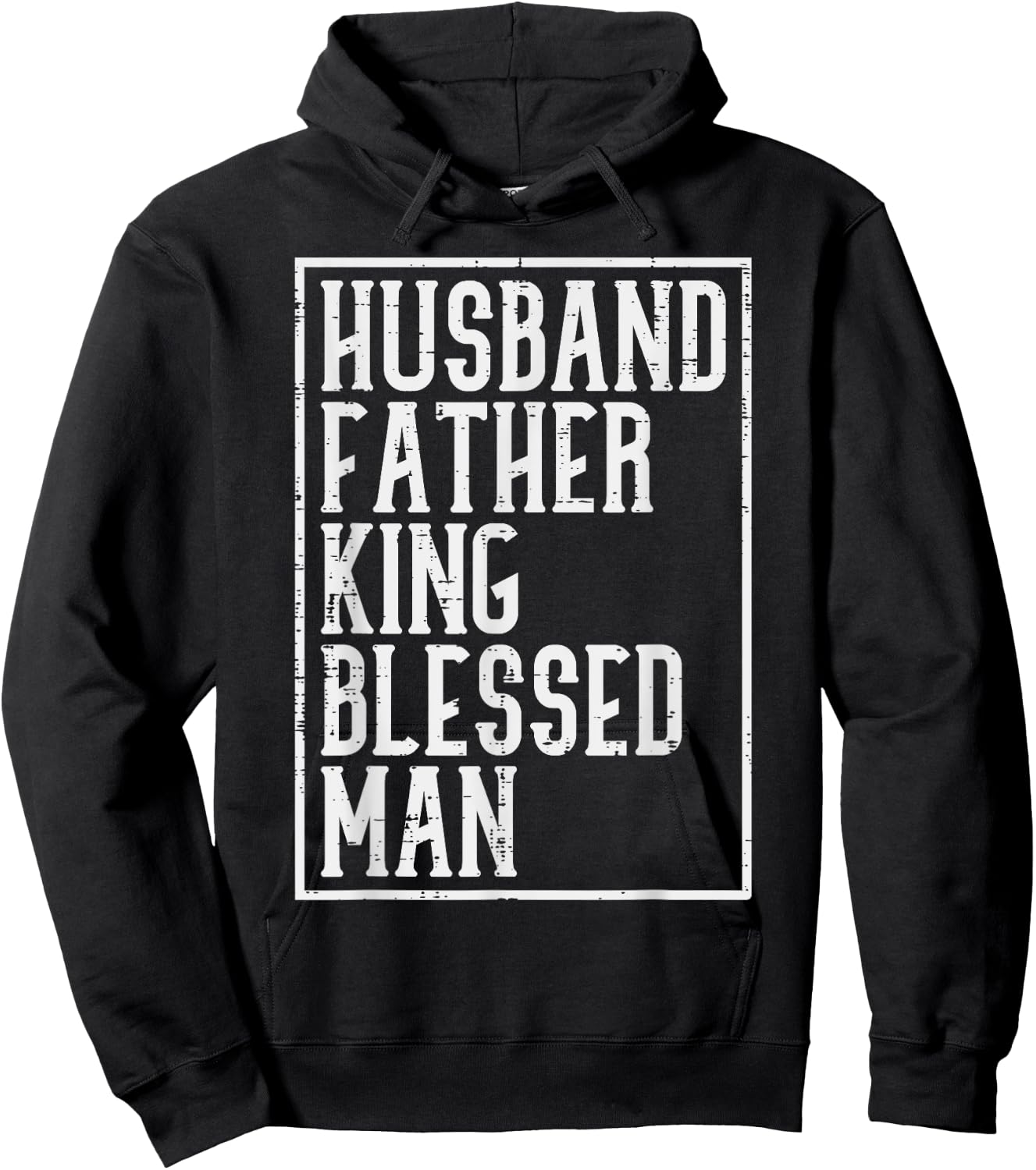 Husband Father King Shirt Blessed Man Black Pride Dad Gift Hoodie - Hoodie | Black