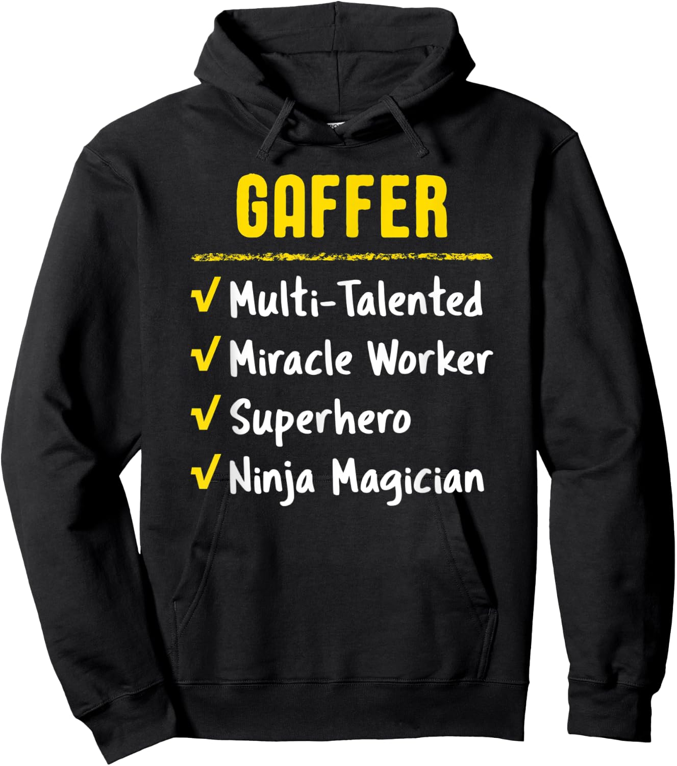 Gaffer Talented Miracle Worker Superhero Ninja Funny Gift Hoodie - Hoodie | Black