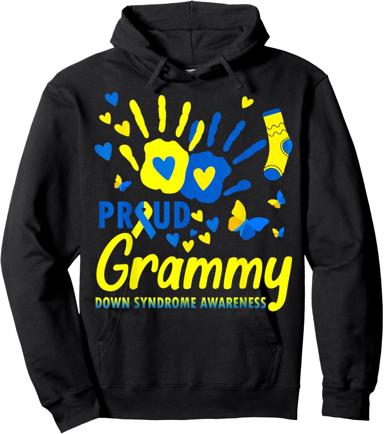 Proud Grammy World Down Syndrome Awareness Day Matching Hoodie - Hoodie | Black