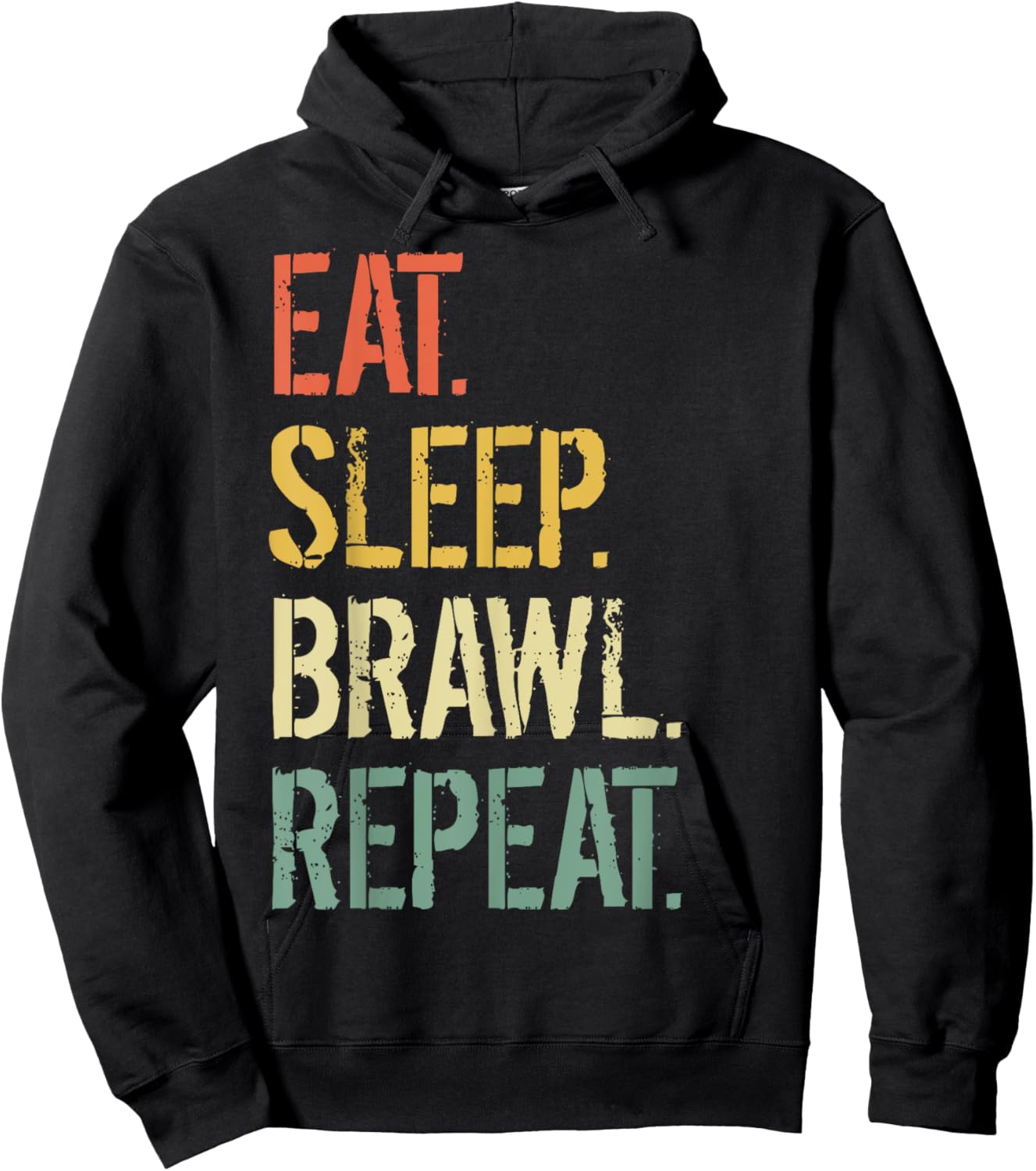 Eat Sleep Brawl Repeat Stars Funny Video Gamer Gaming Hoodie - Hoodie | Black