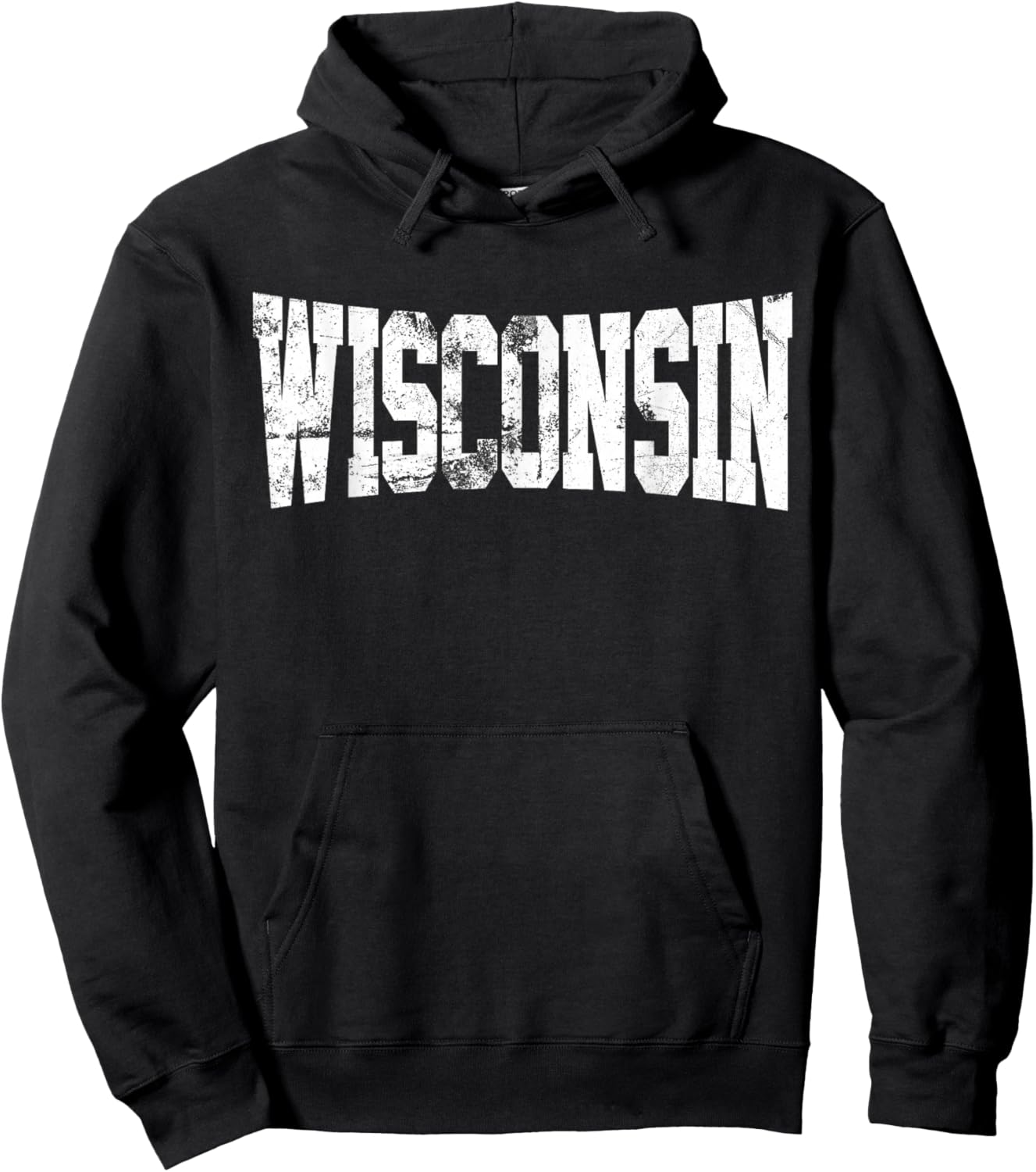 Vintage Wisconsin Wisconsin Red Retro Wisconsin Hoodie - Hoodie | Black