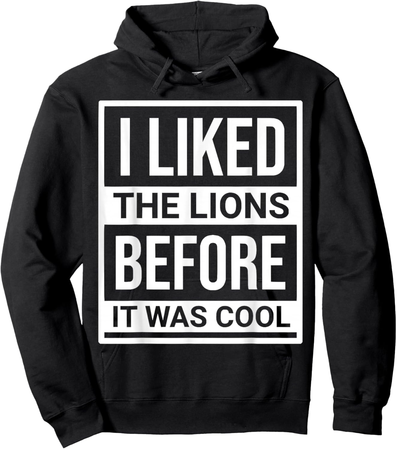 I Liked The Lions Before It Was Cool Men Women Hoodie - Hoodie | Black