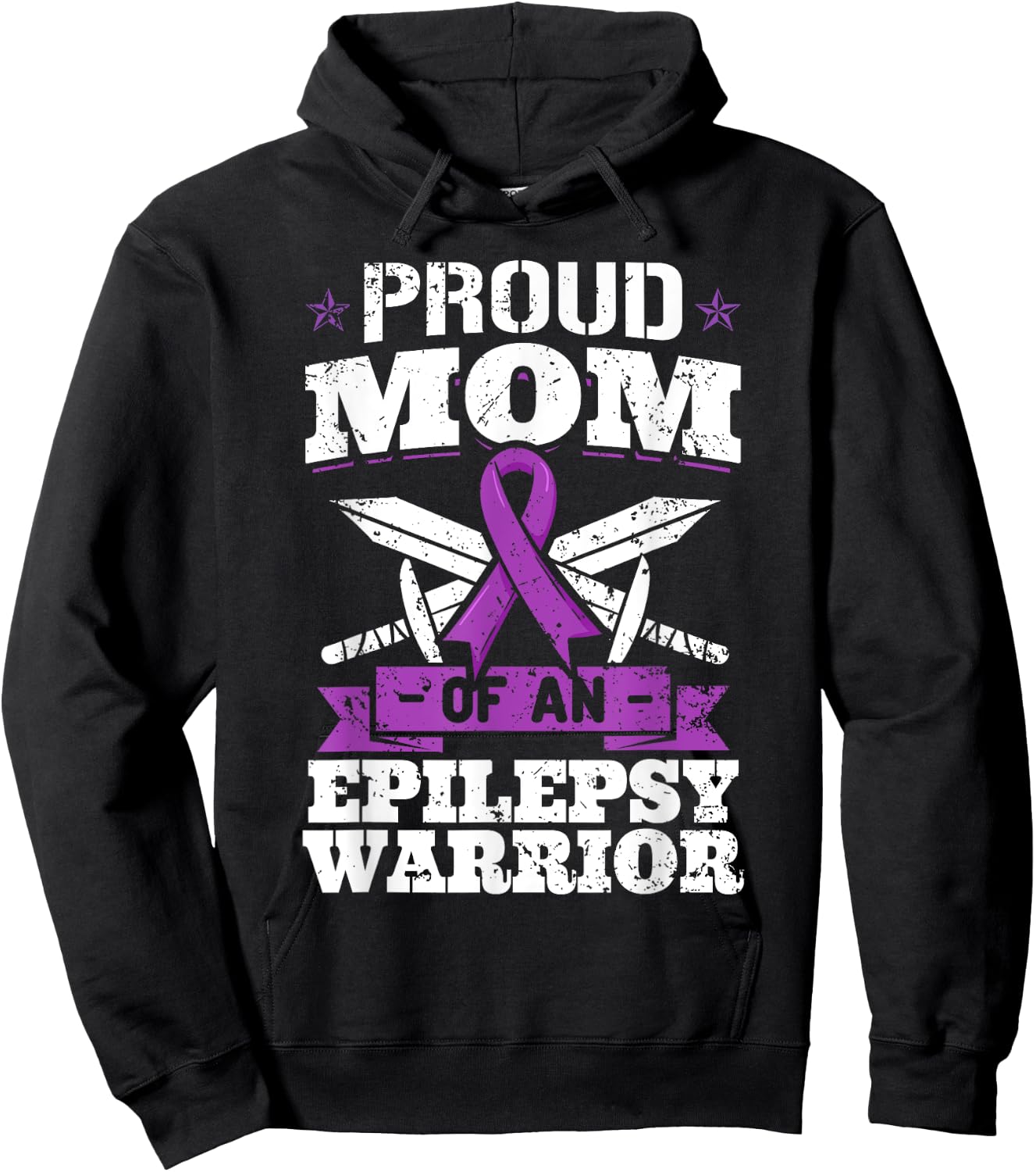 Epilepsy Warrior Mom Epileptic Seizure Disorder Advocate Hoodie - Hoodie | Black